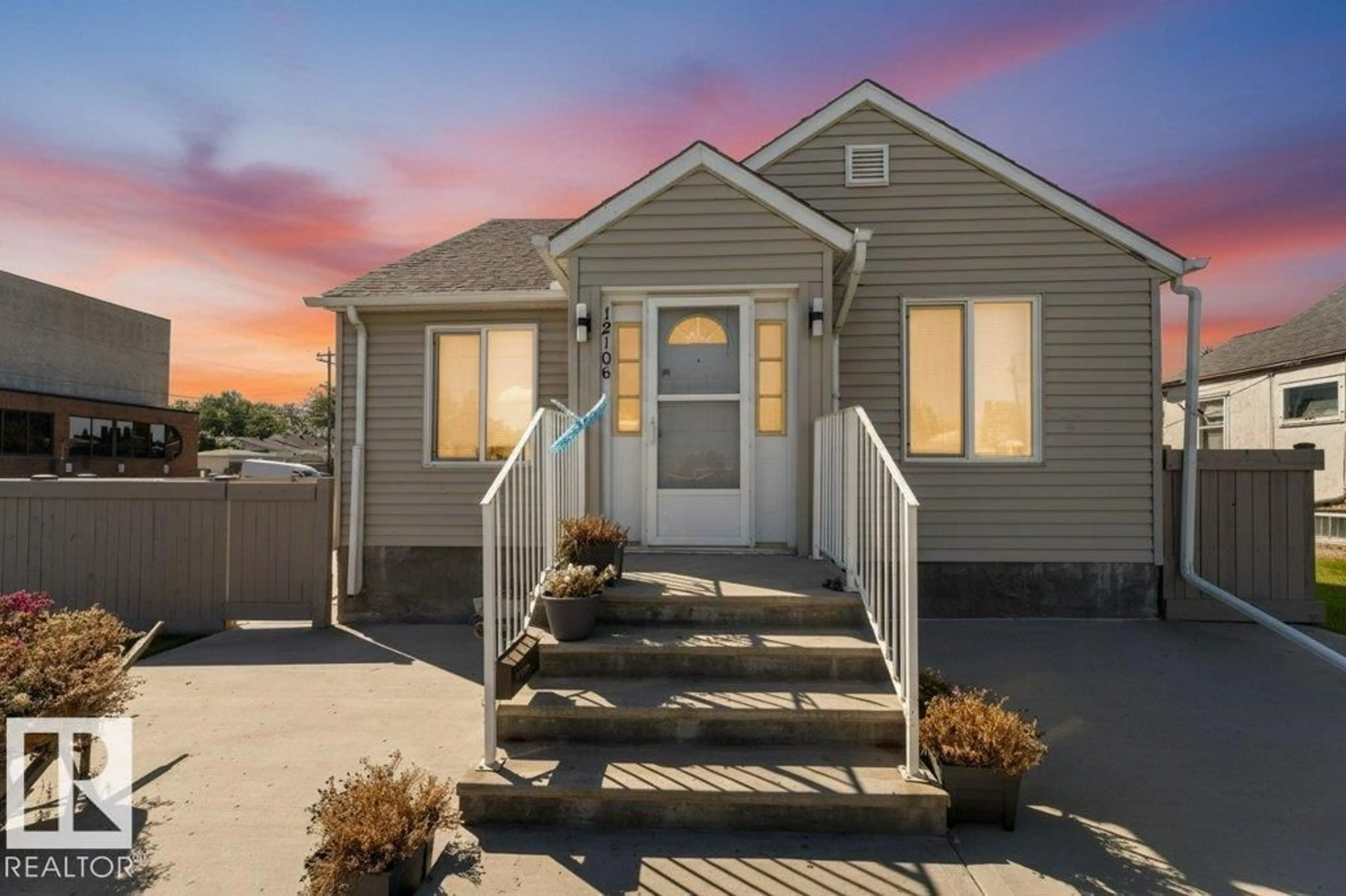 Home with vinyl exterior material, street for NW - 12106 77 ST, Edmonton Alberta T5B2G8