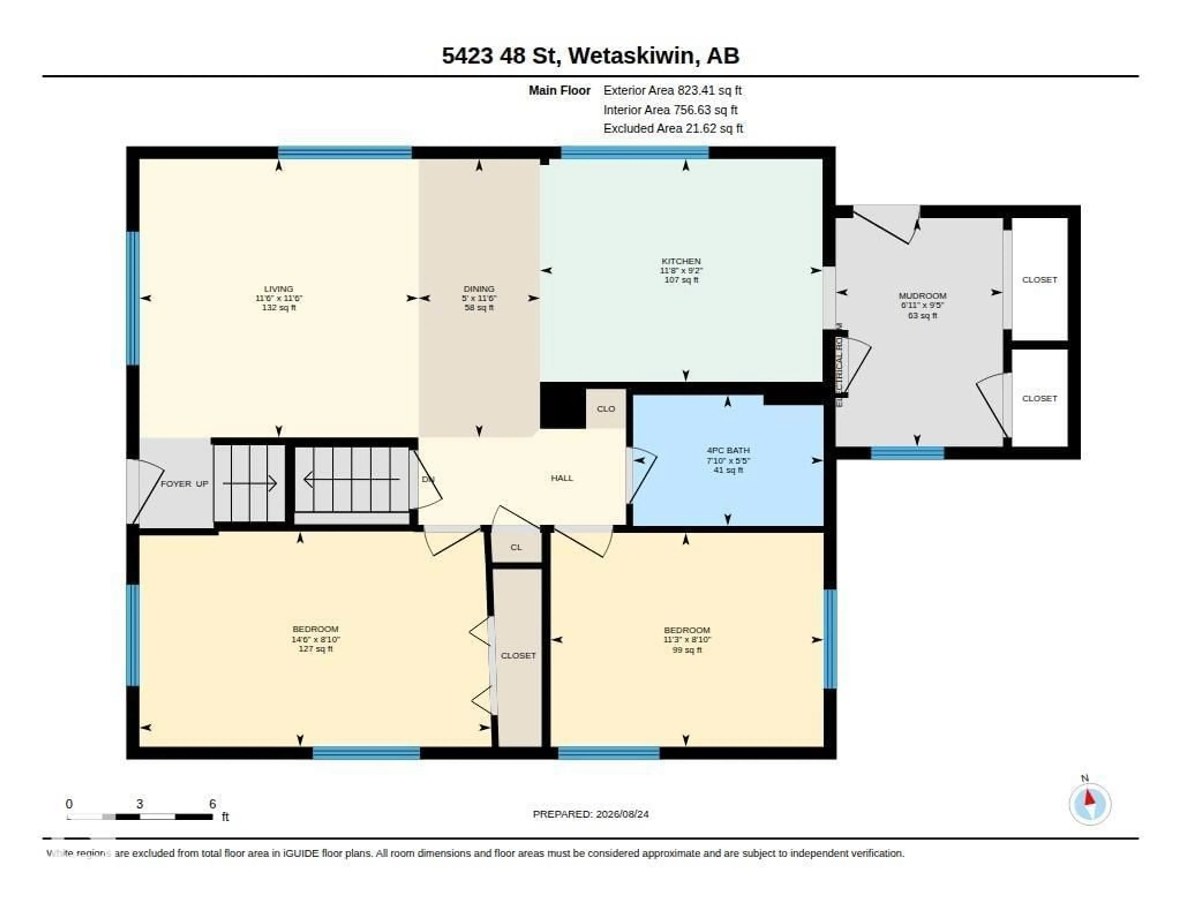 Floor plan for 5423 48 ST, Wetaskiwin Alberta T9A1G6
