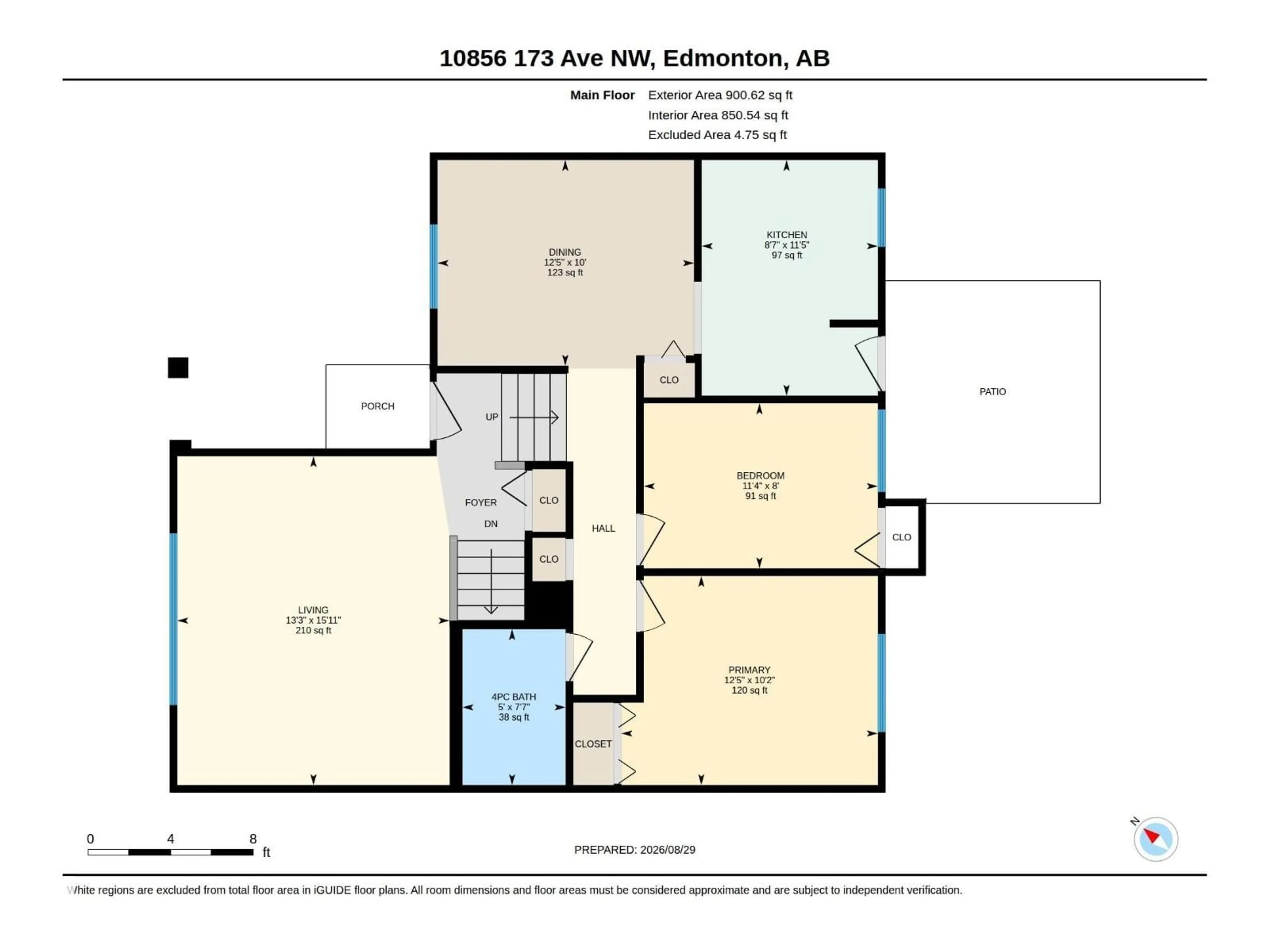 Floor plan for NW - 10856 173 AV, Edmonton Alberta T5X3Z4