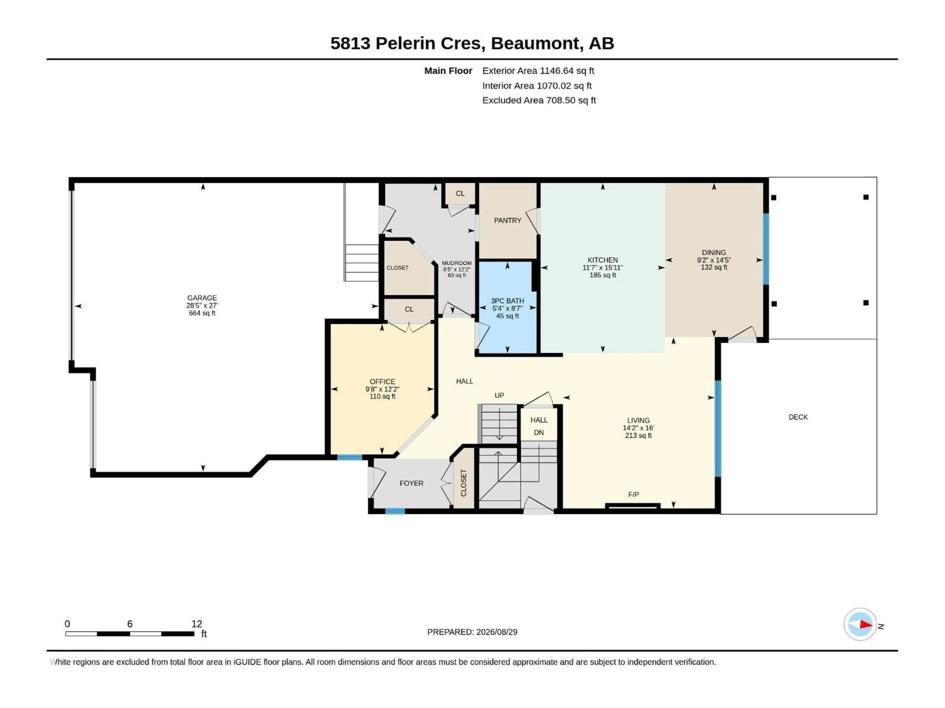 Floor plan for 5813 PELERIN CR, Beaumont Alberta T4X2X8