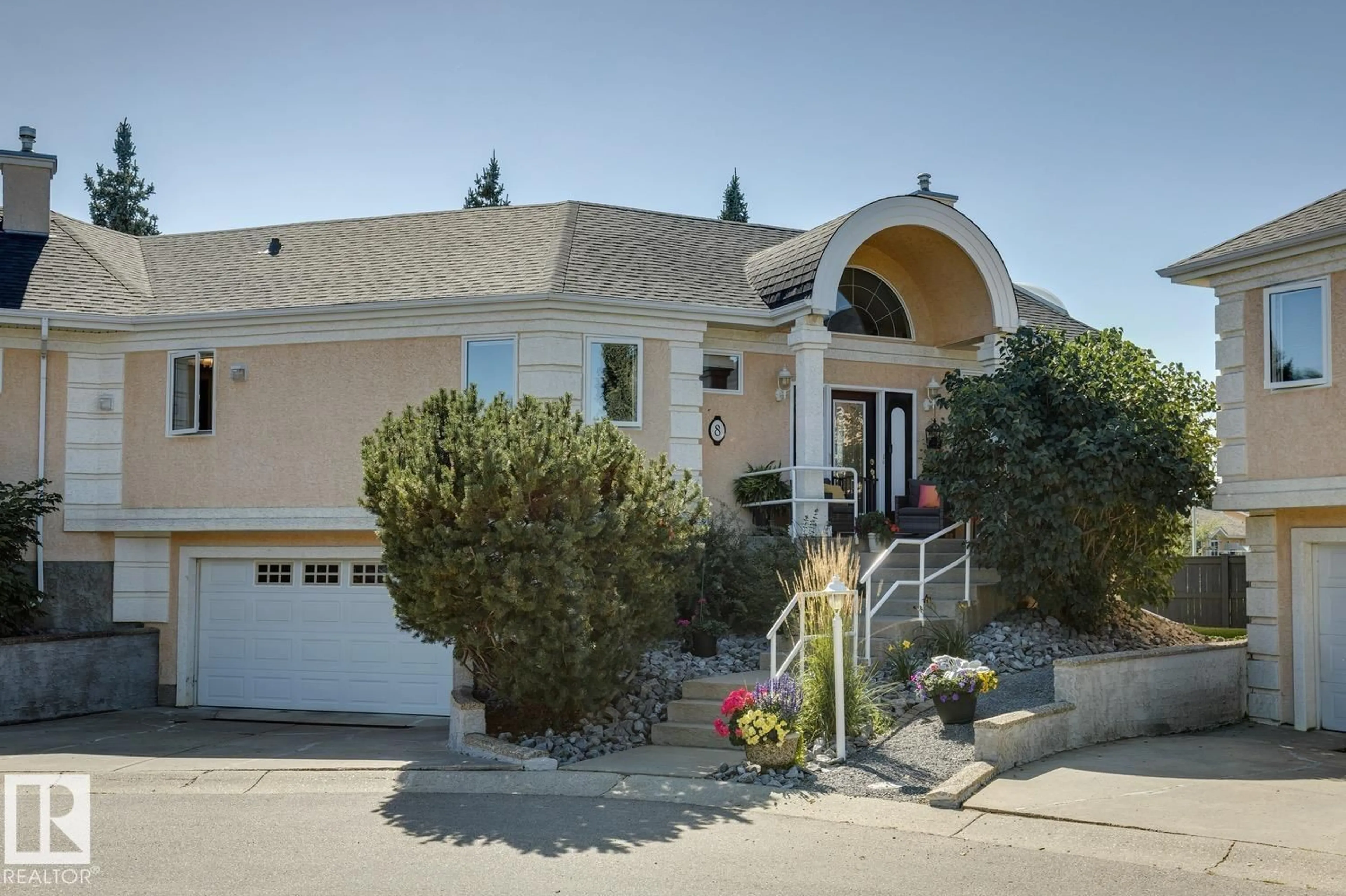 Home with vinyl exterior material, street for #8 - 11809 9B AV, Edmonton Alberta T6J7B6
