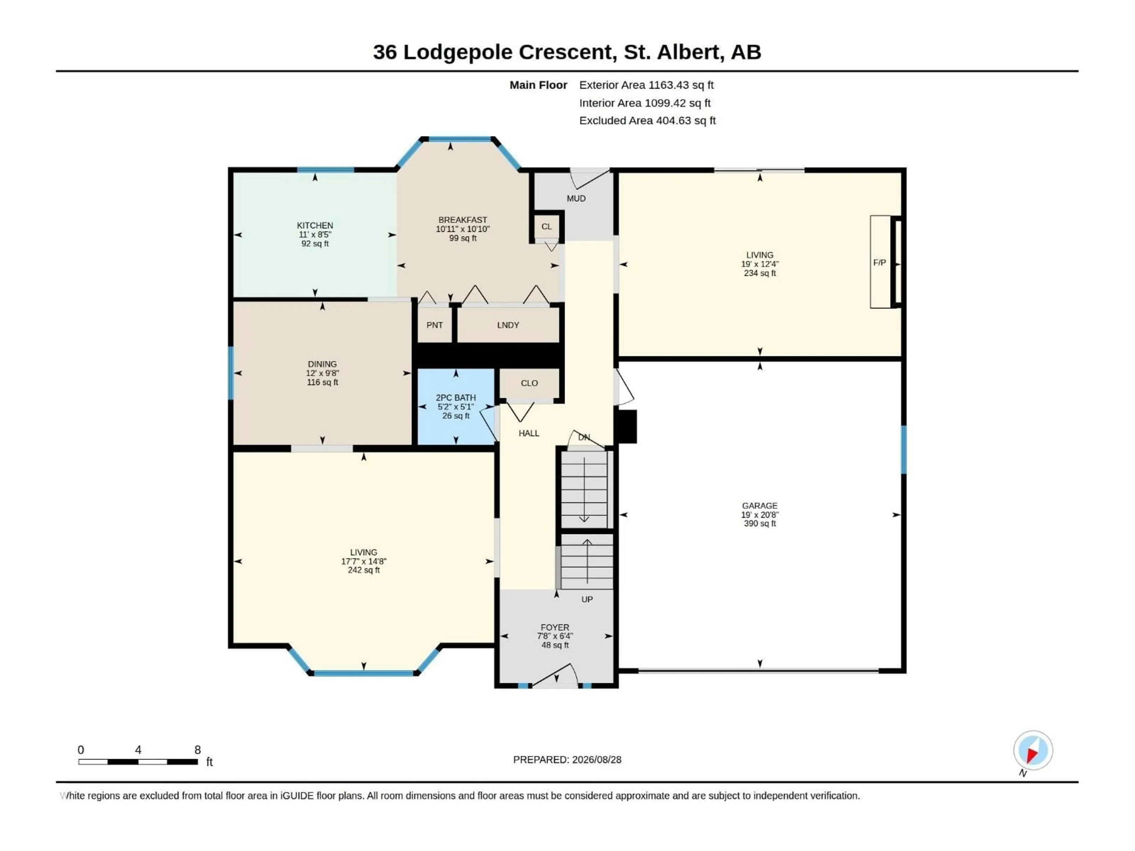 Floor plan for 36 LODGEPOLE CR, St. Albert Alberta T8N2R7