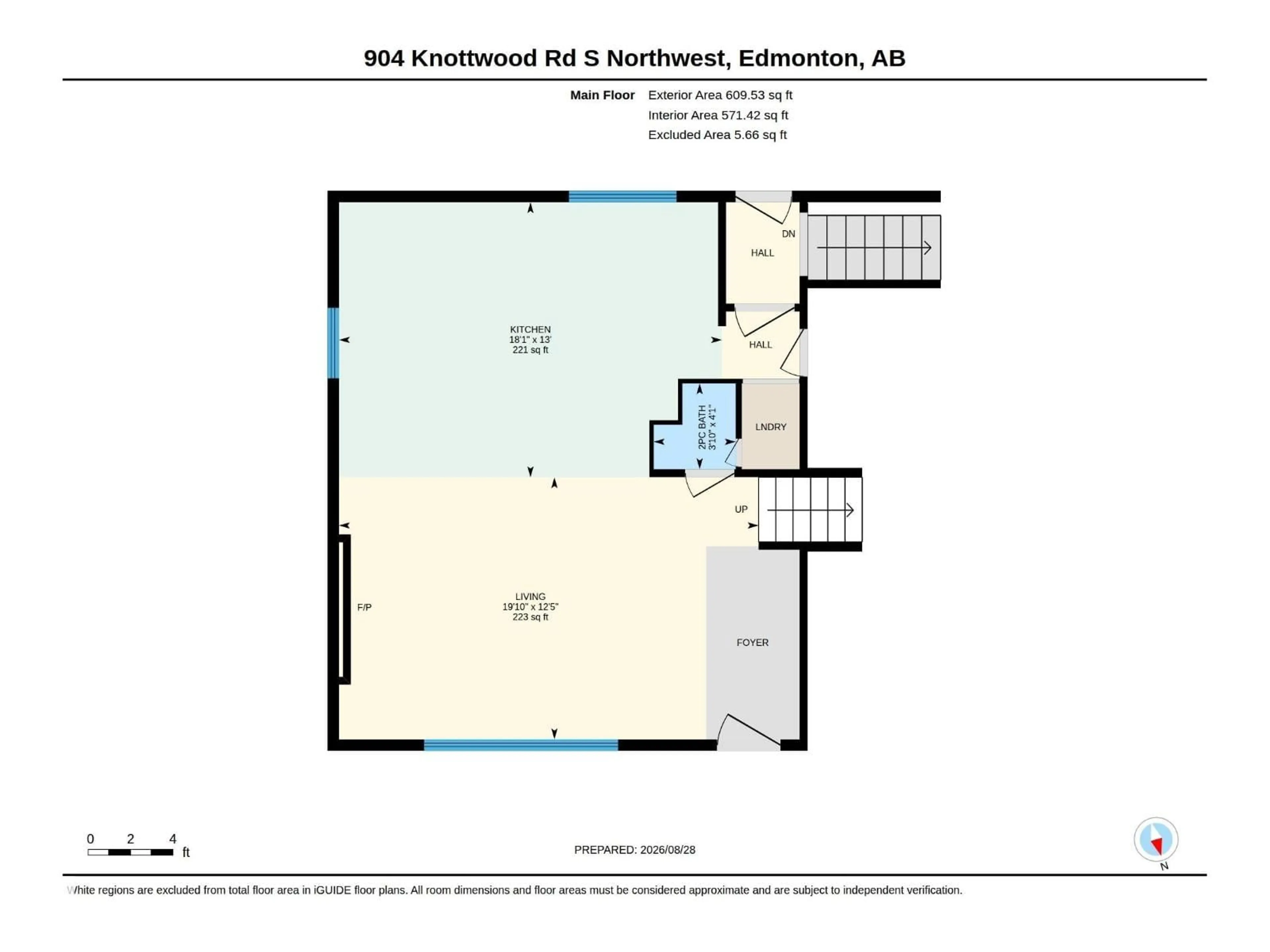 Floor plan for NW - 904 KNOTTWOOD S, Edmonton Alberta T6K3C3