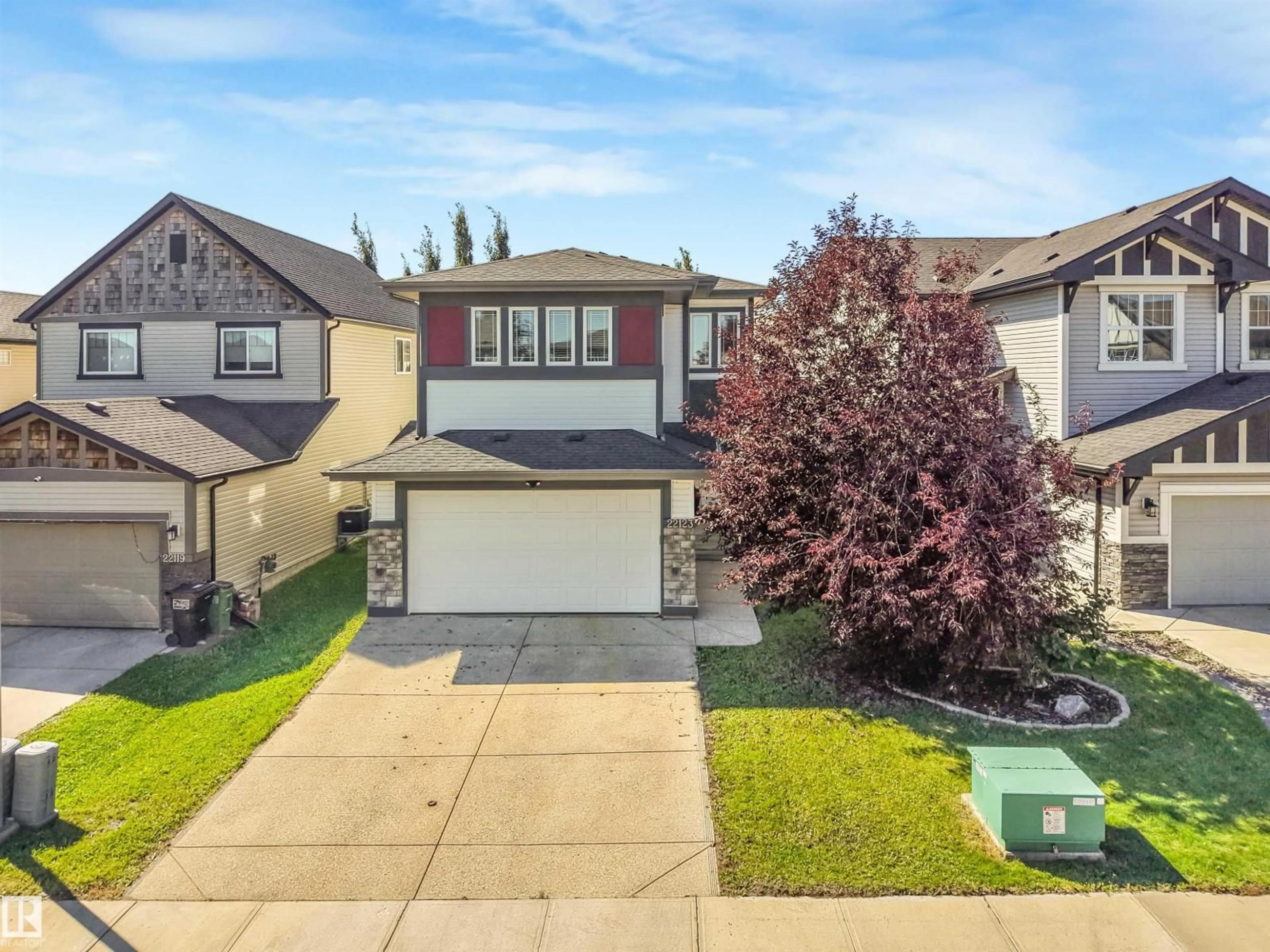 A pic from outside/outdoor area/front of a property/back of a property/a pic from drone, street for 22123 95 AV, Edmonton Alberta T5T4N3