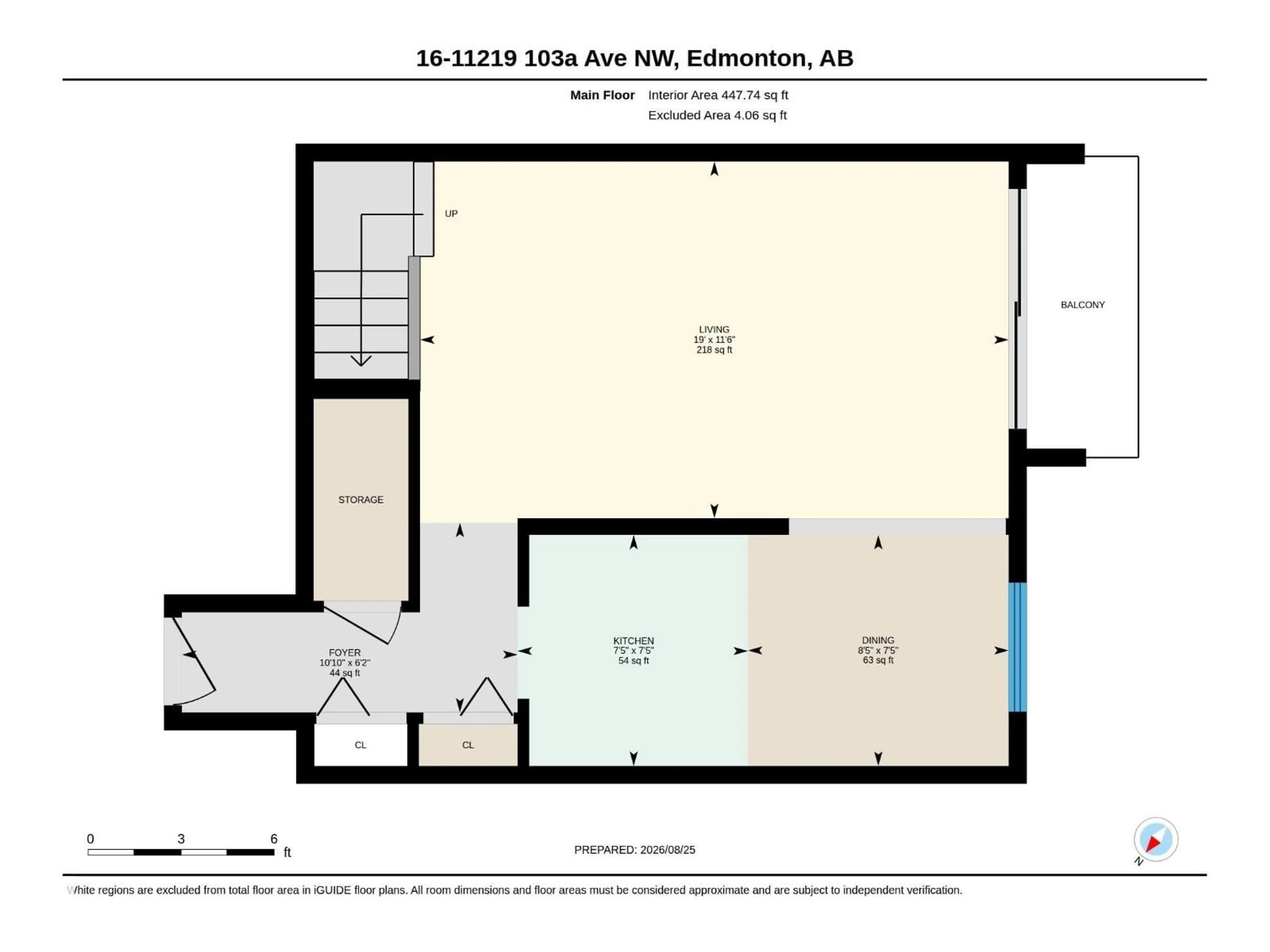 Floor plan for 16 - 11219 103A AV NW, Edmonton Alberta T5K2E4