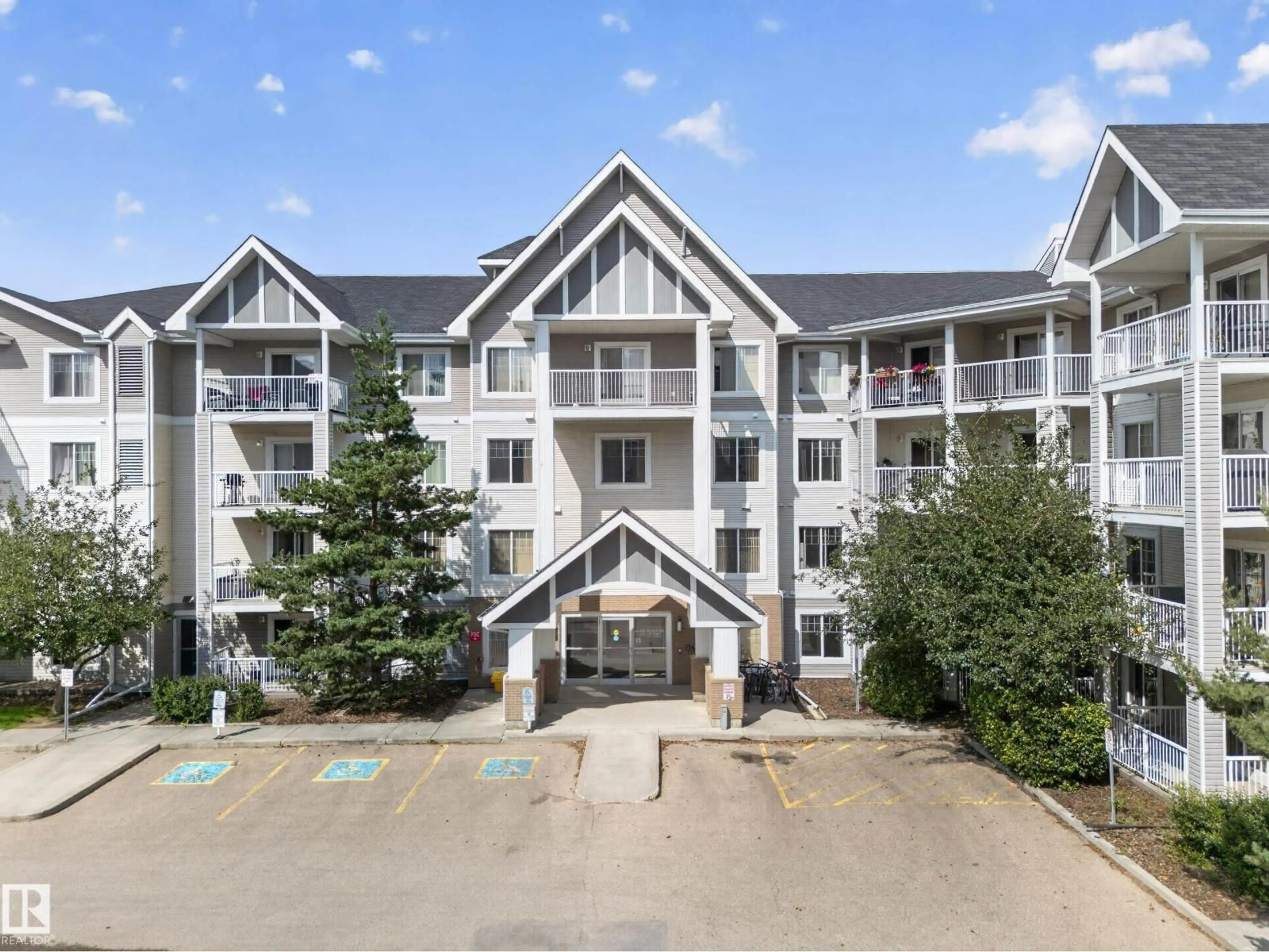 A pic from outside/outdoor area/front of a property/back of a property/a pic from drone, mountain view for #419 - 4407 23 ST, Edmonton Alberta T6T0B6