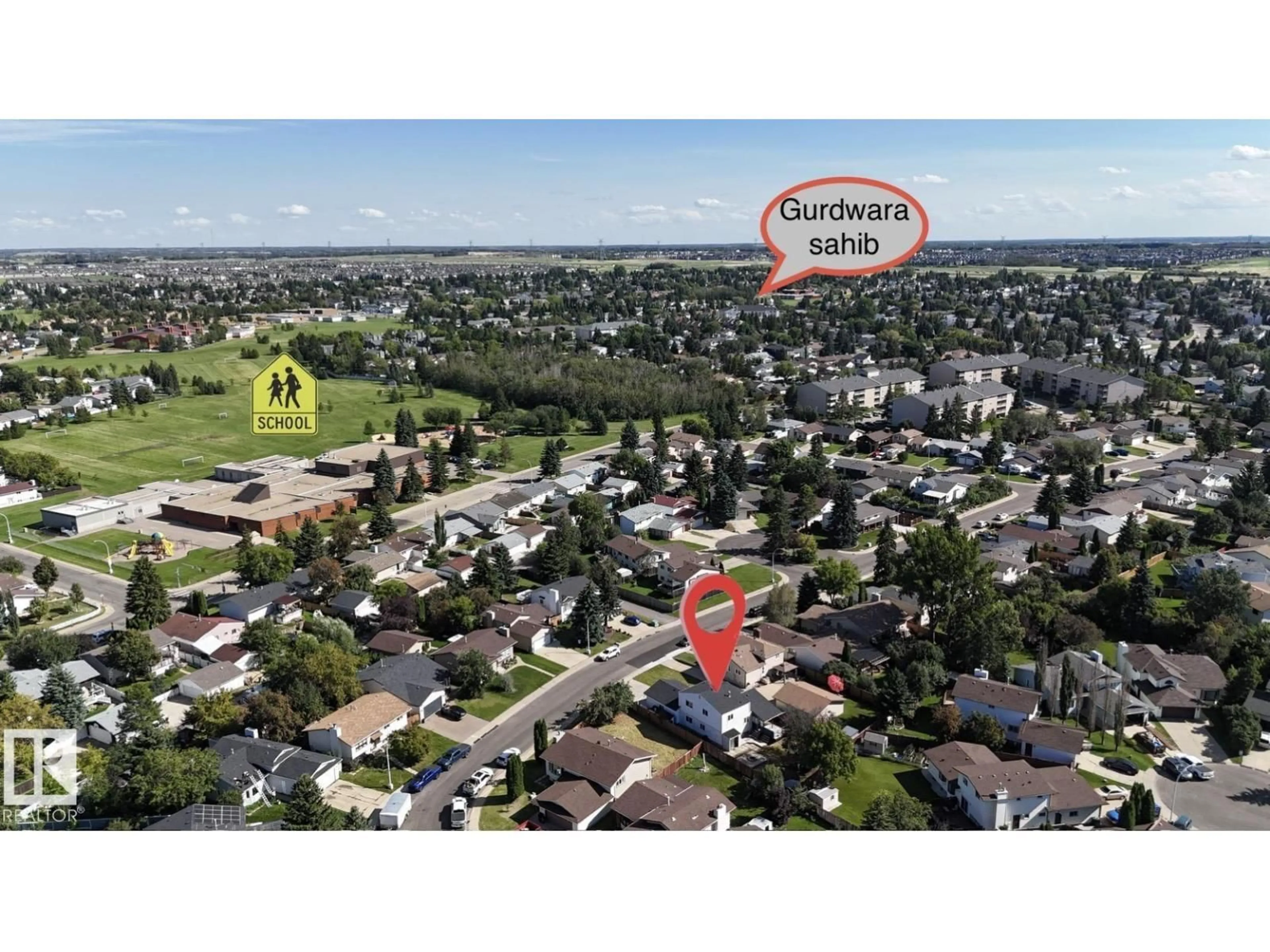 A pic from outside/outdoor area/front of a property/back of a property/a pic from drone, street for NW - 1768 48A ST, Edmonton Alberta T6L2Y1