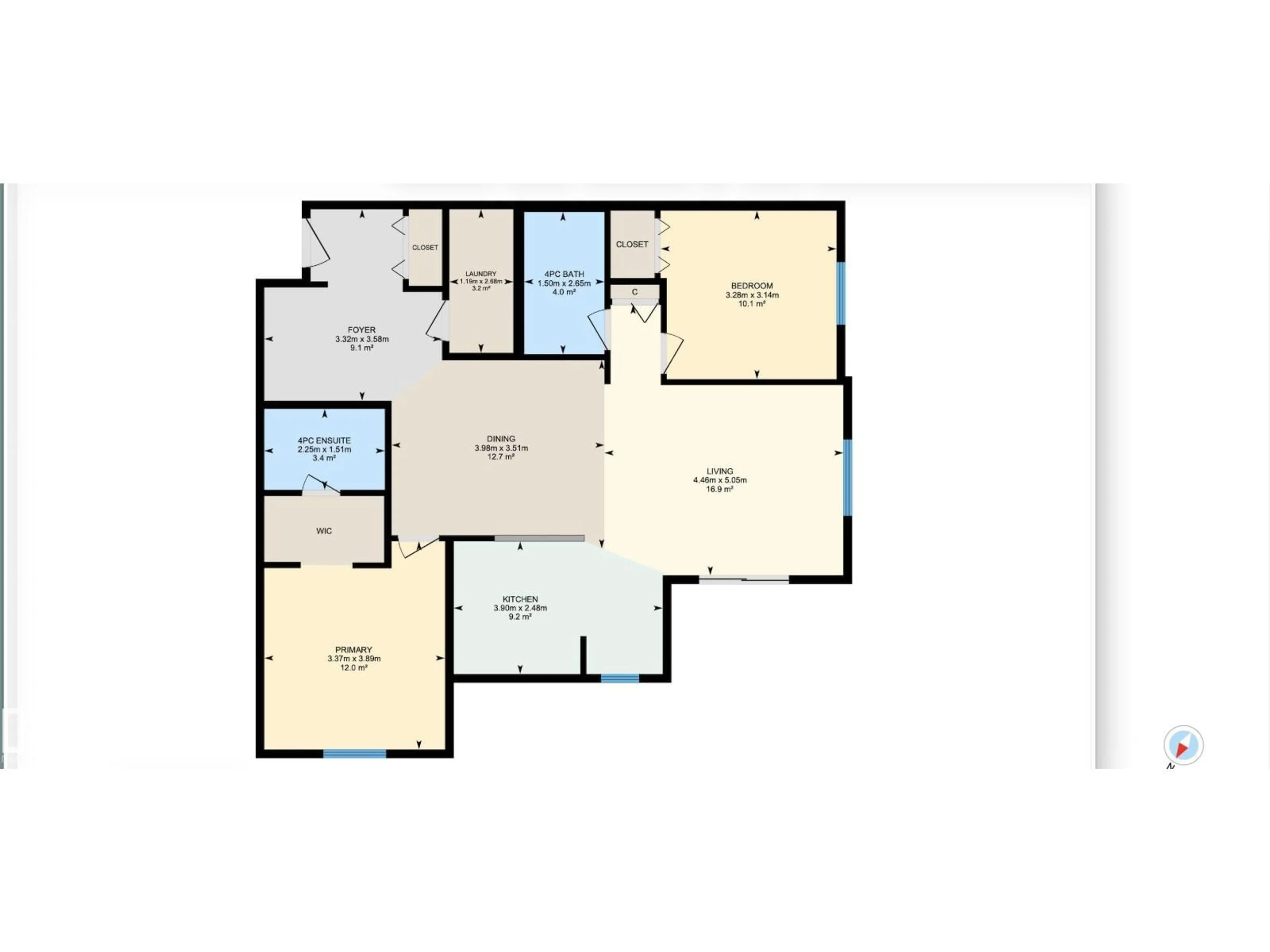 Floor plan for 225 WATT CM, Edmonton Alberta T6X2C6