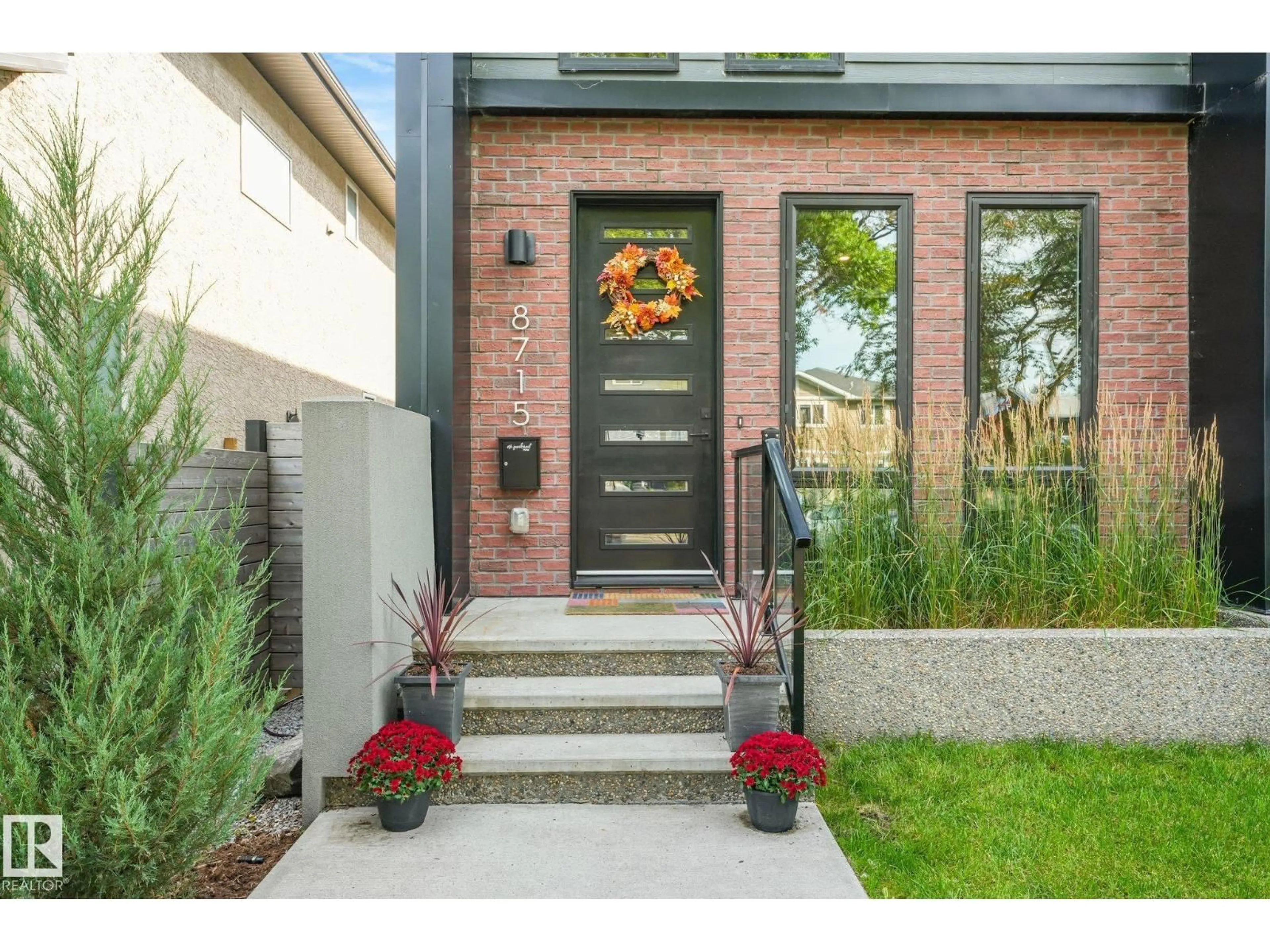 Home with brick exterior material, street for 8715 83 AV, Edmonton Alberta T6C1B2