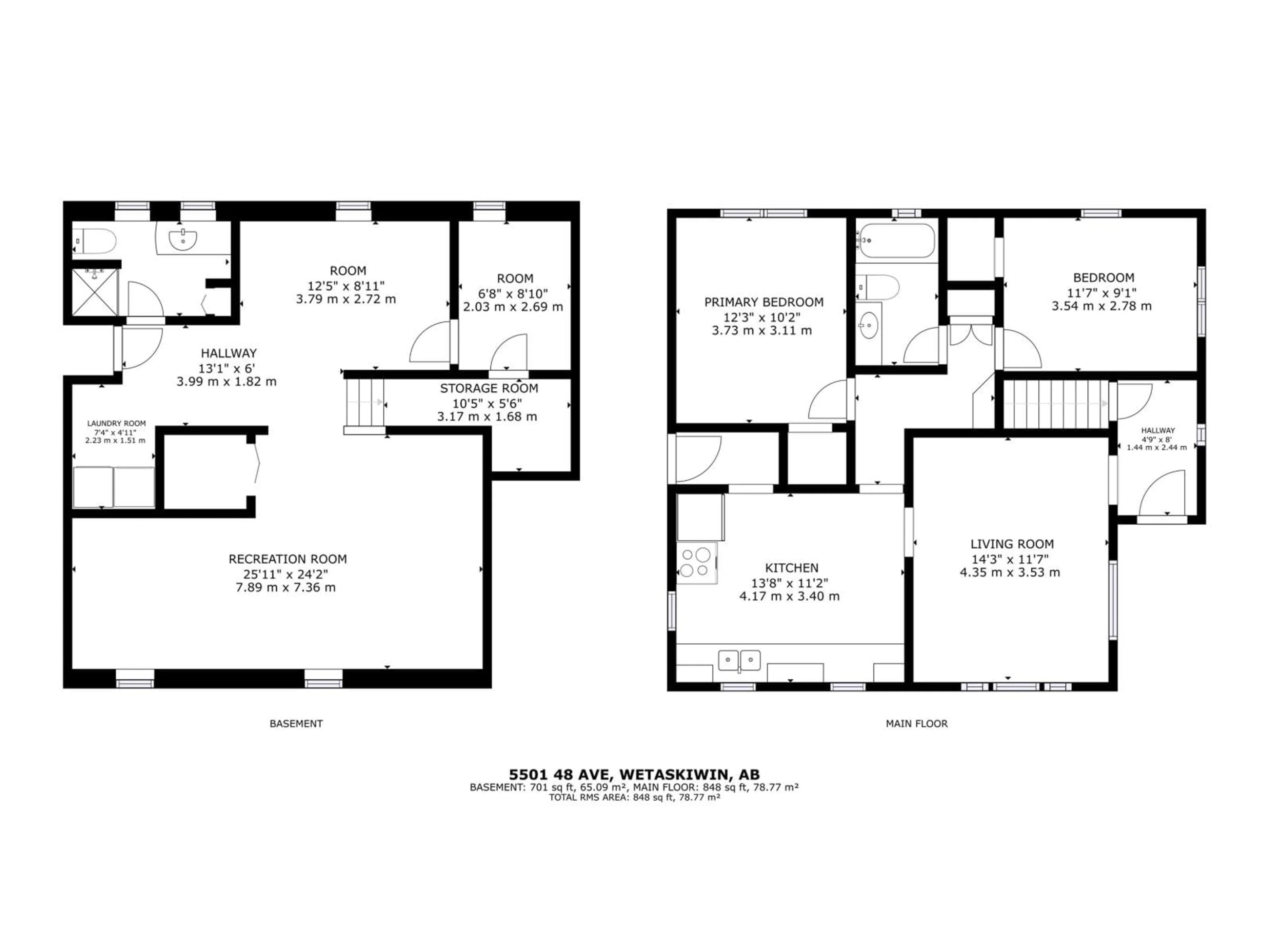 Floor plan for 5501 48 AV, Wetaskiwin Alberta T9A0N9