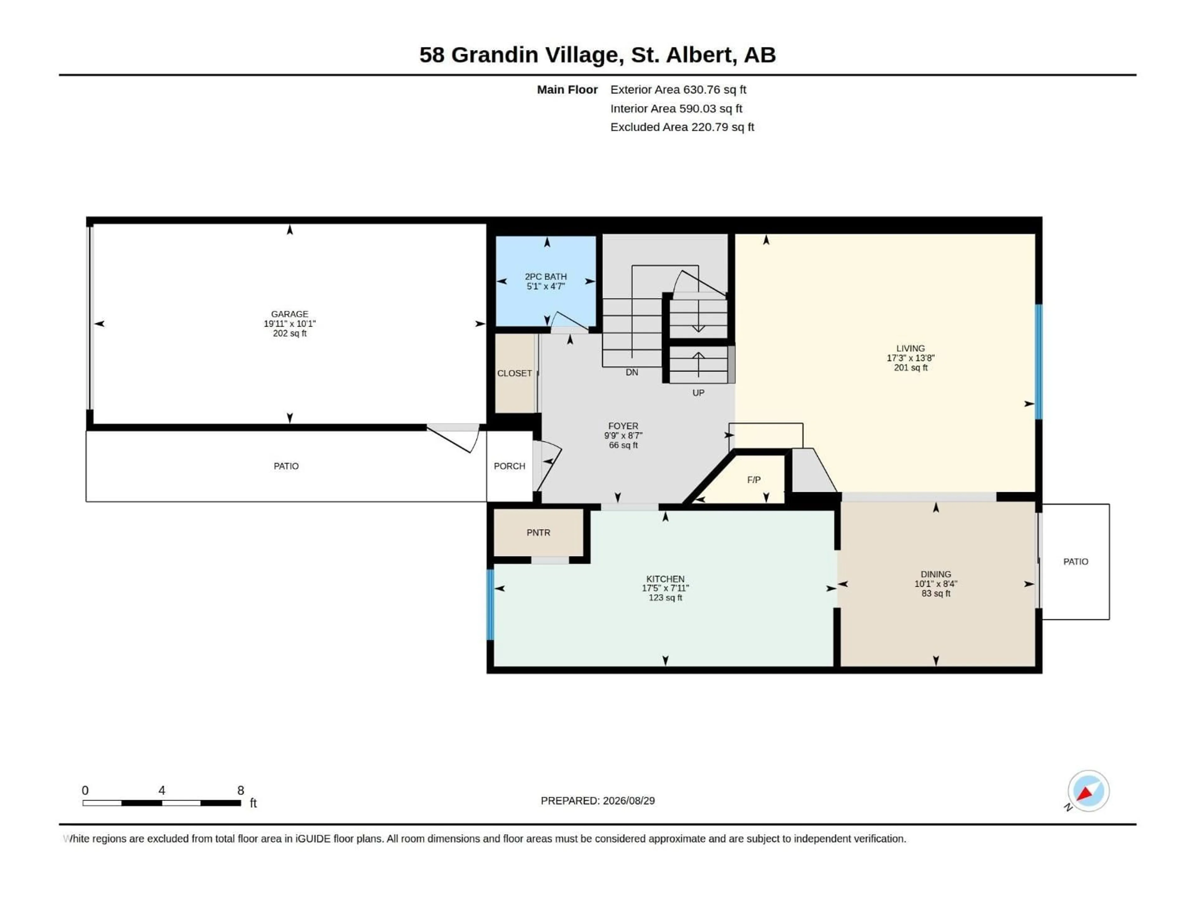 Floor plan for 58 GRANDIN VG, St. Albert Alberta T8N1R9