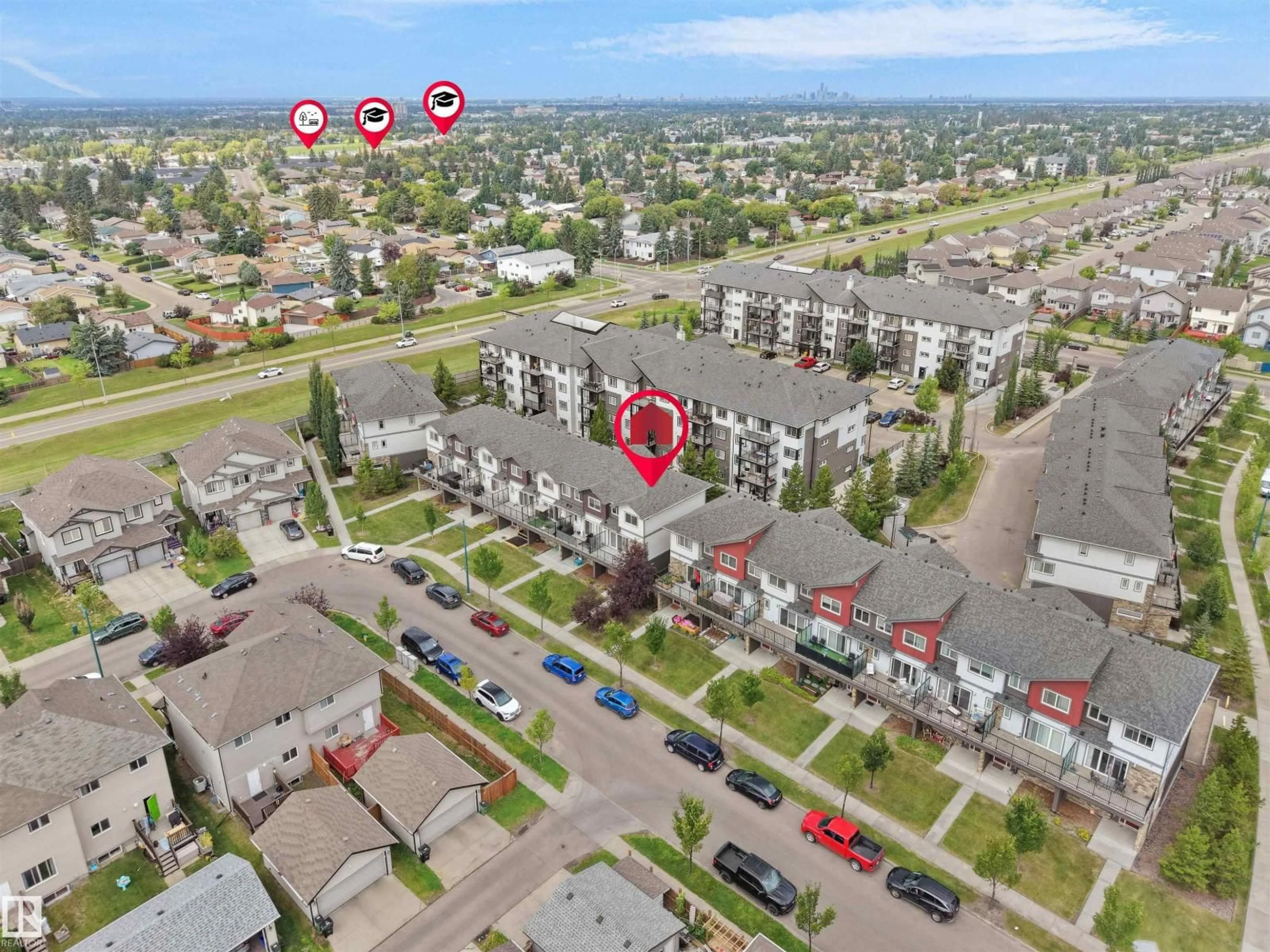 A pic from outside/outdoor area/front of a property/back of a property/a pic from drone, street for 3346 15A AV, Edmonton Alberta T6T0Y1