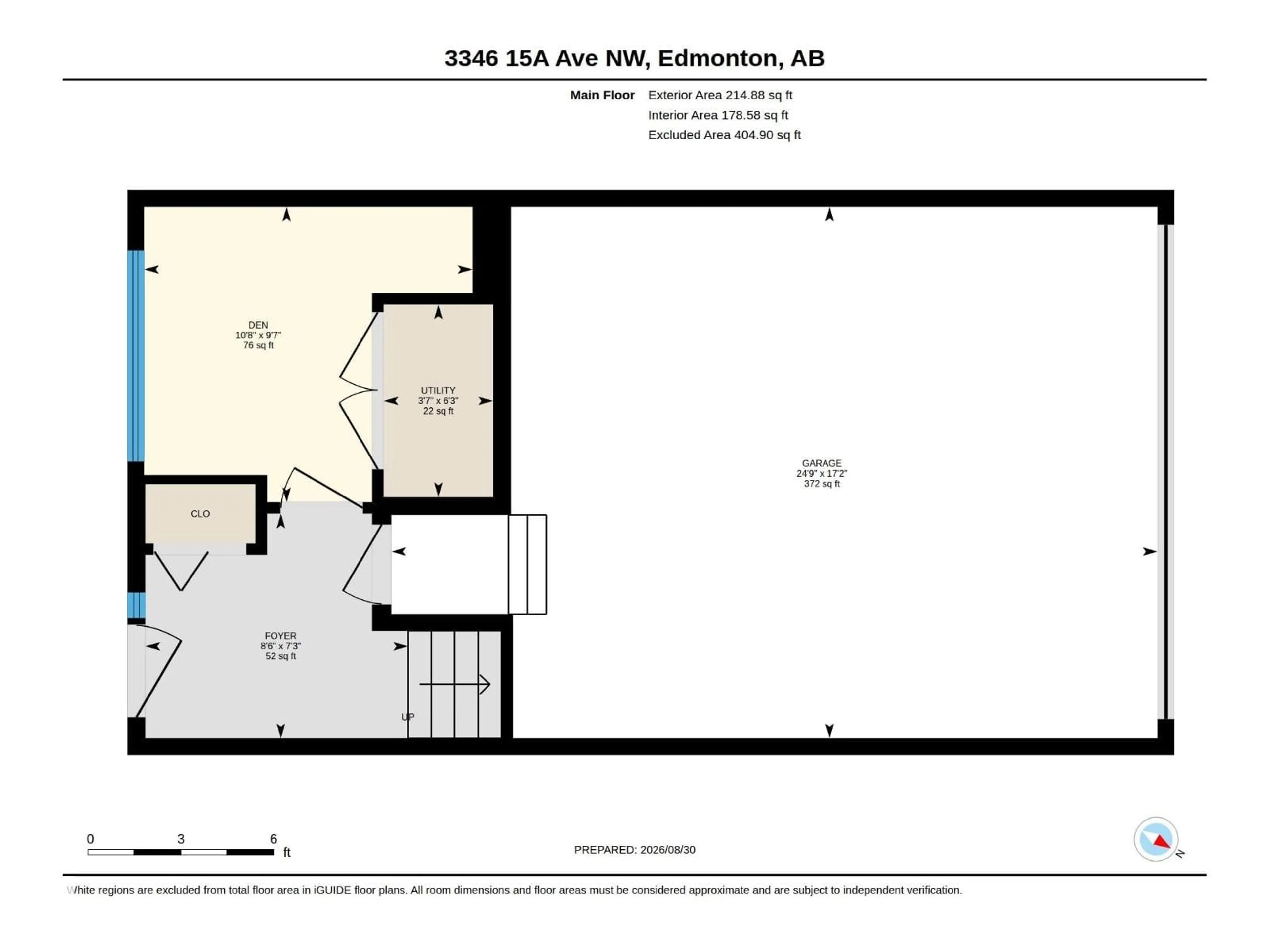 Floor plan for 3346 15A AV, Edmonton Alberta T6T0Y1