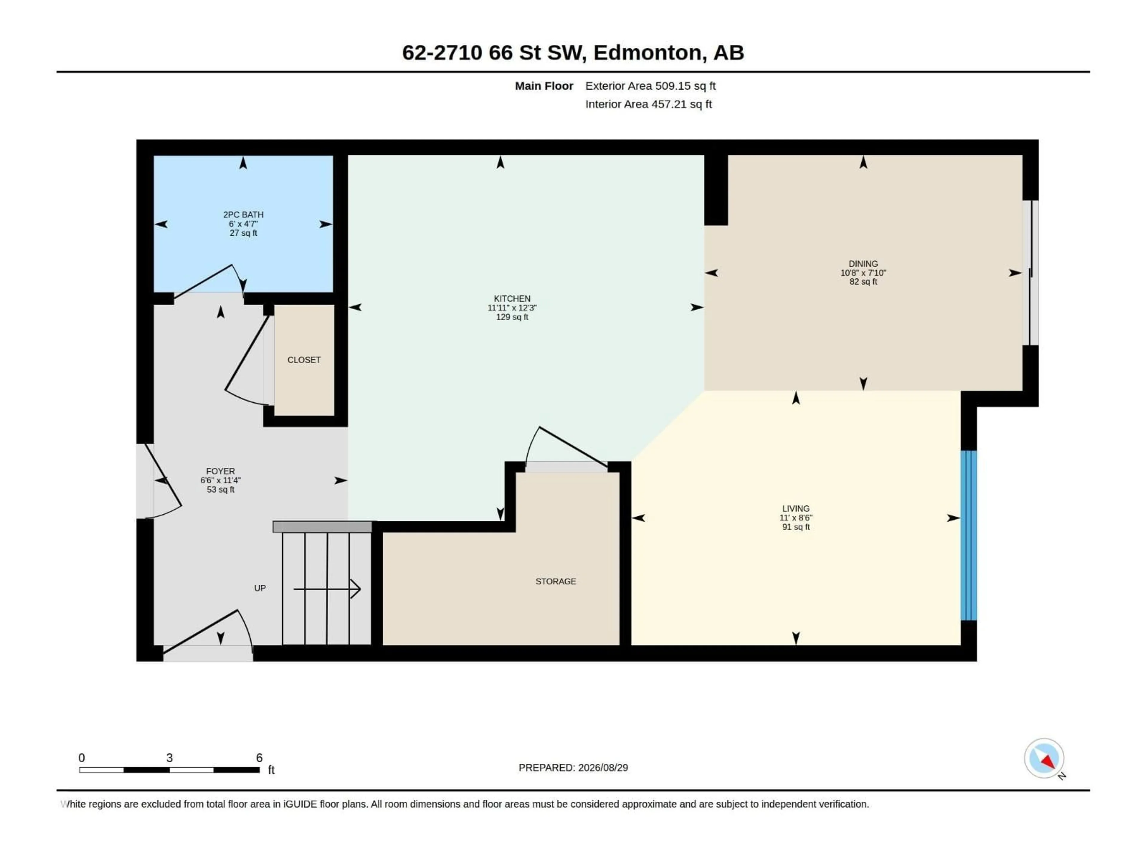 Floor plan for #62 - 2710 66 ST, Edmonton Alberta T6X3H4