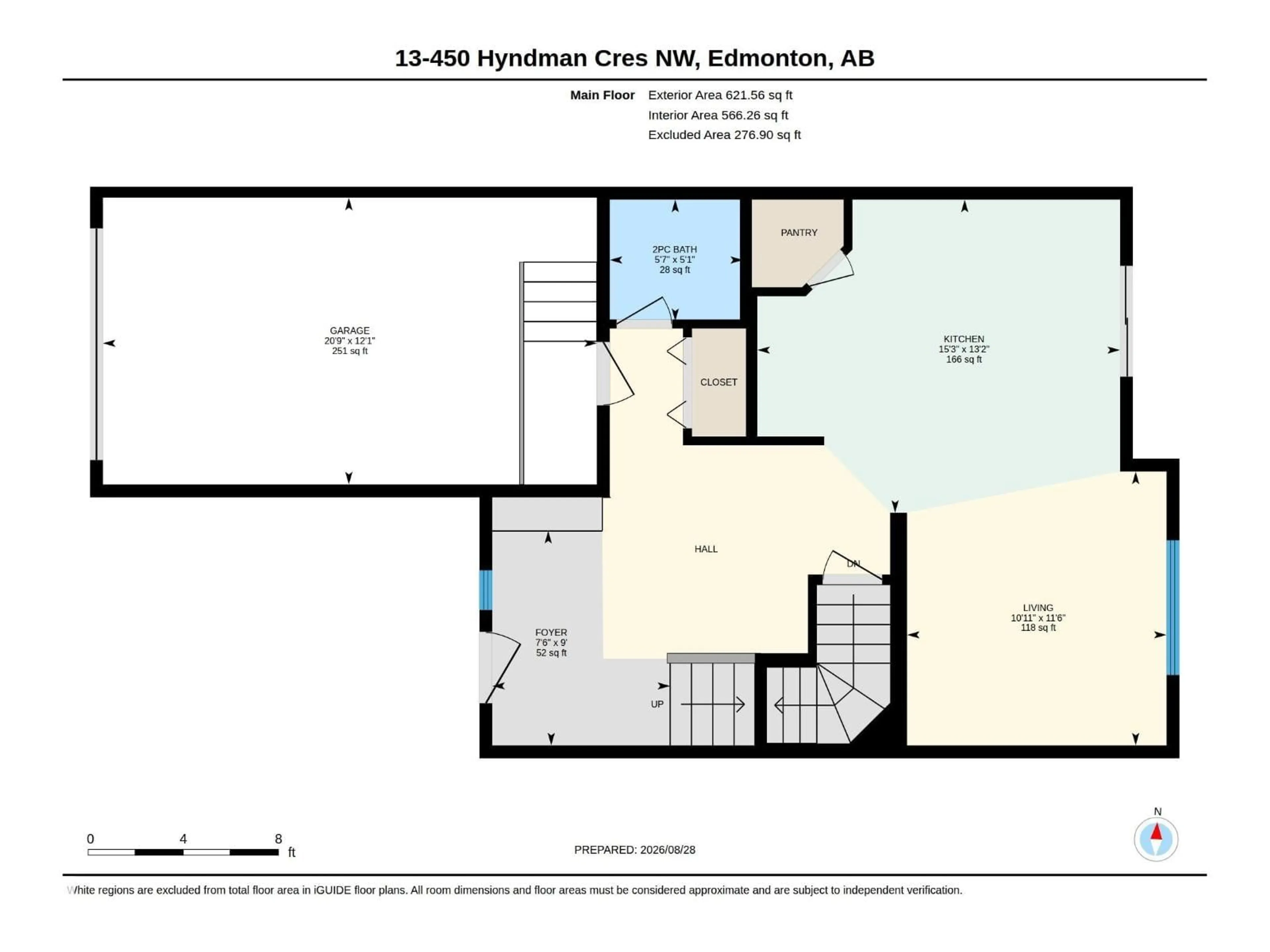 Floor plan for #13 - 450 HYNDMAN CR, Edmonton Alberta T5A0E2