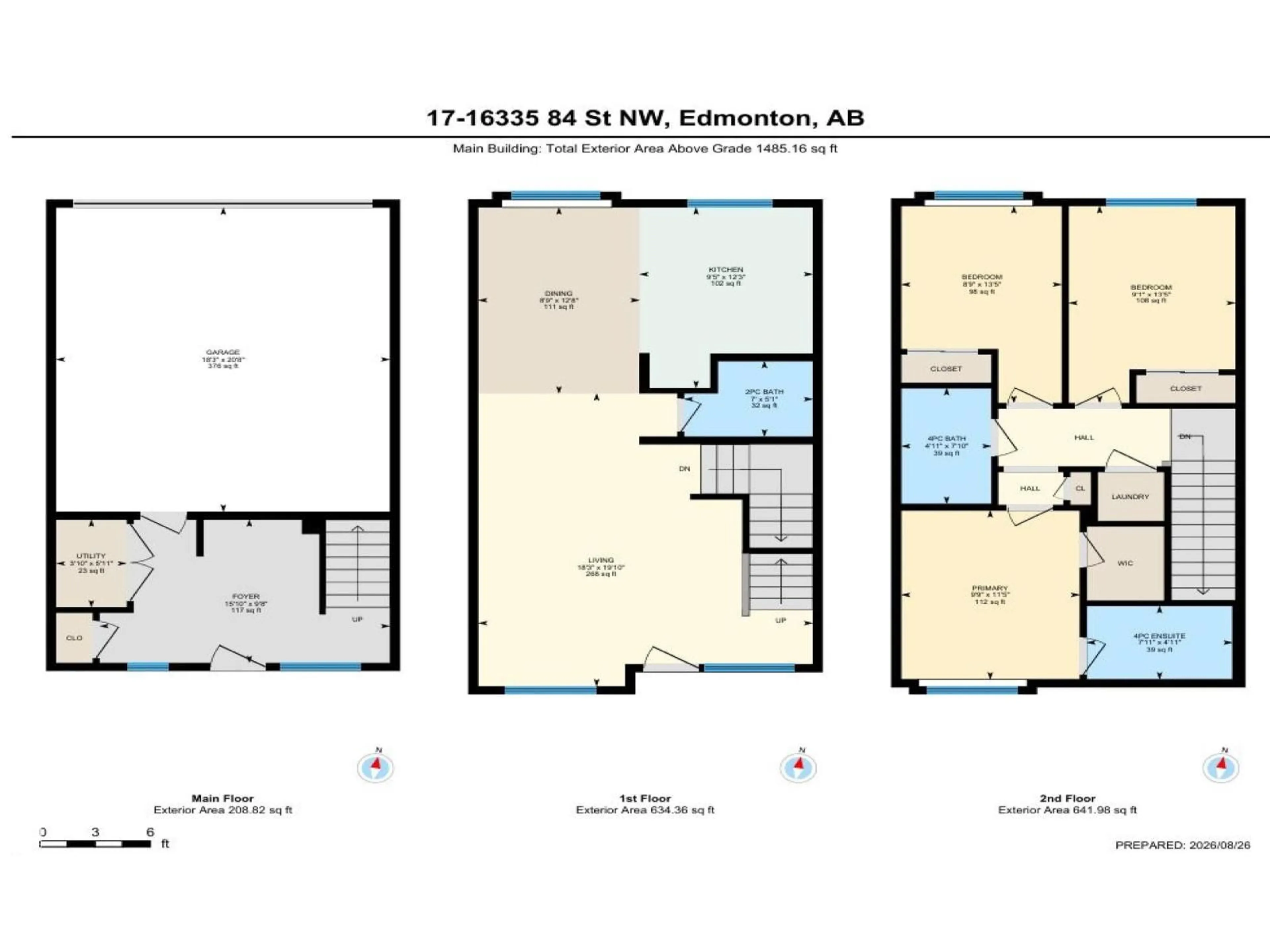 Floor plan for #17 - 16335 84 ST, Edmonton Alberta T5Z0S1