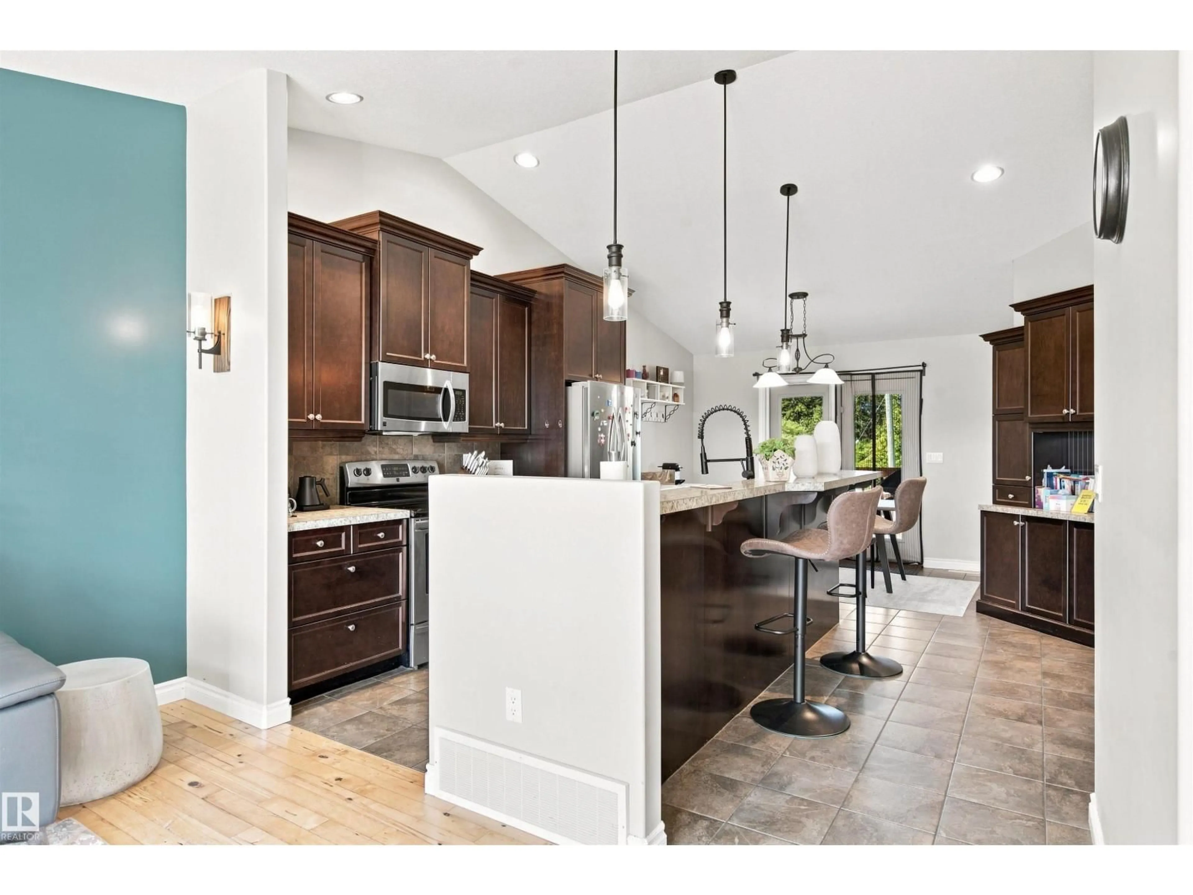 Open concept kitchen, ceramic/tile floor for 4806 53 STREET, Glendon Alberta T0A1P0