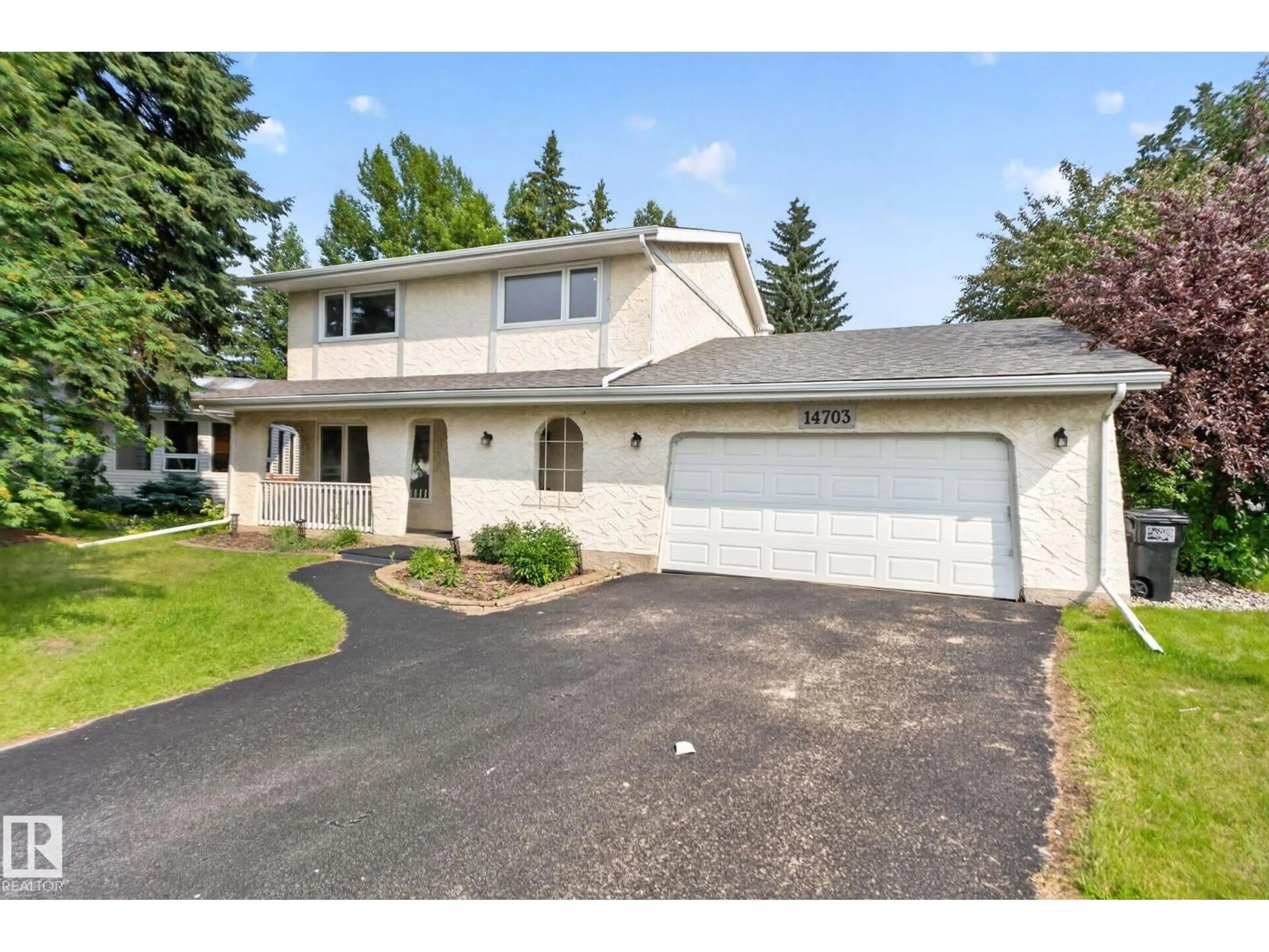 Home with vinyl exterior material, street for 14703 58 AVE, Edmonton Alberta T6H4T3