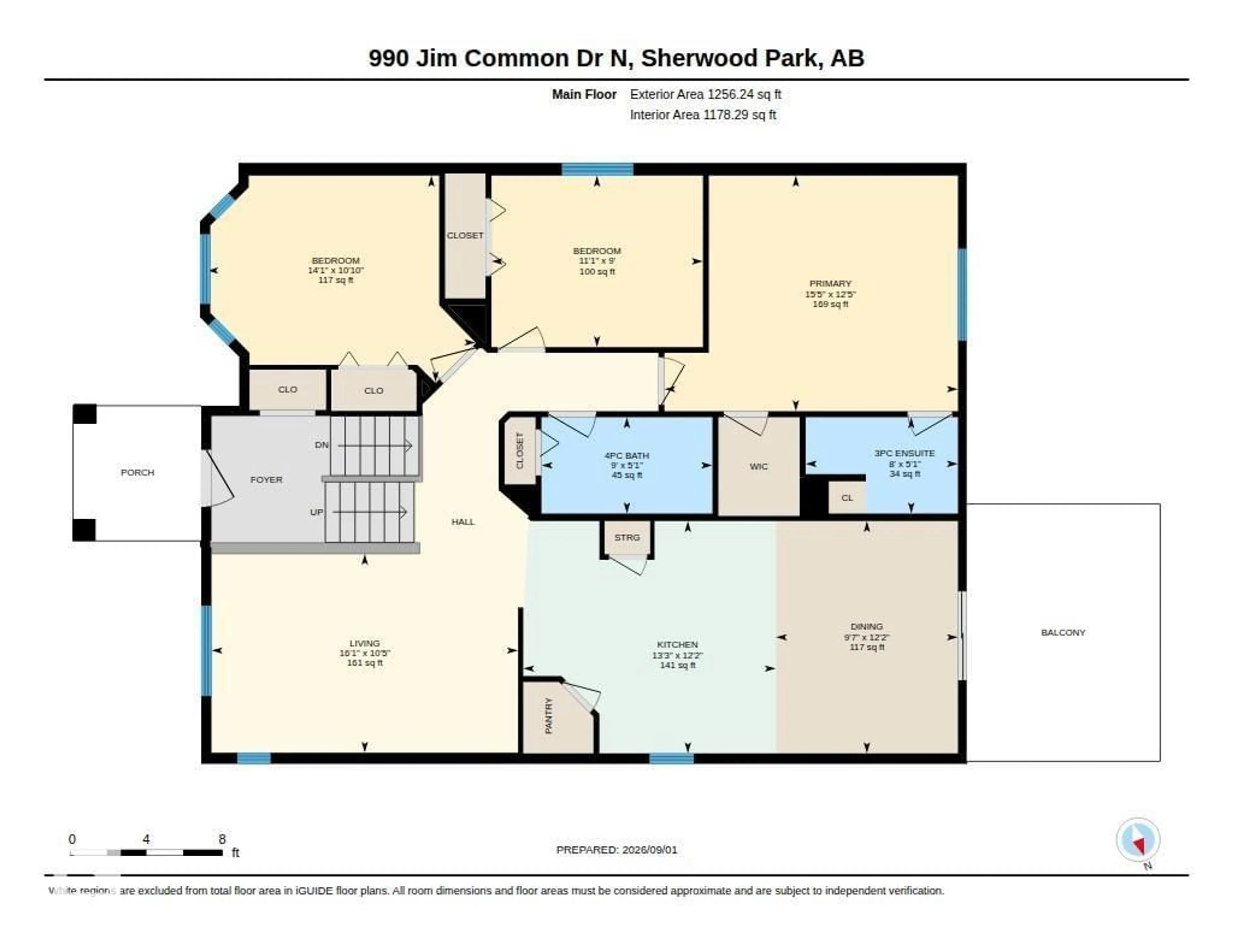 Floor plan for 990 JIM COMMON DR, Sherwood Park Alberta T8N1V1