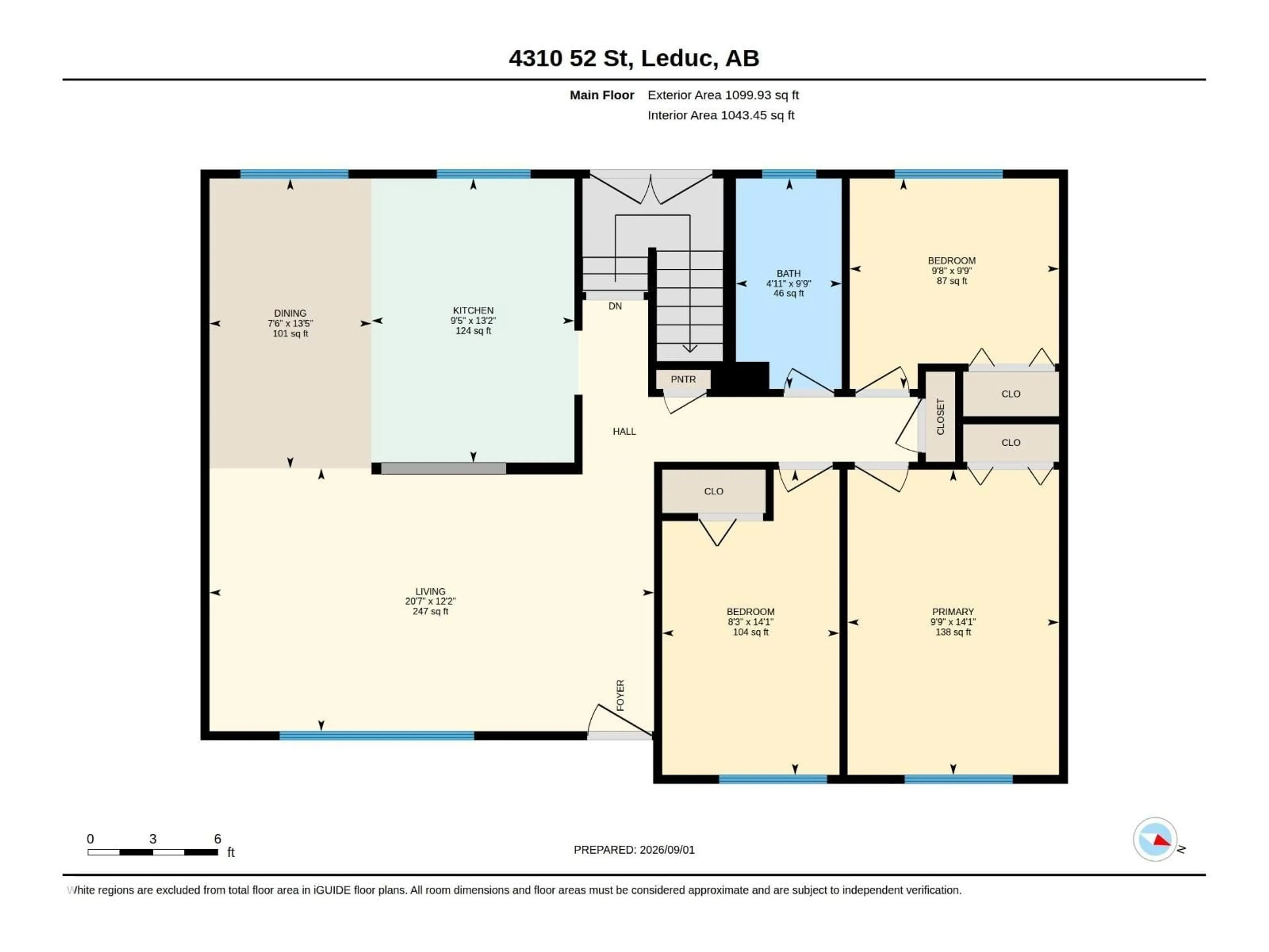 Floor plan for 4310 52 ST, Leduc Alberta T9E5A7