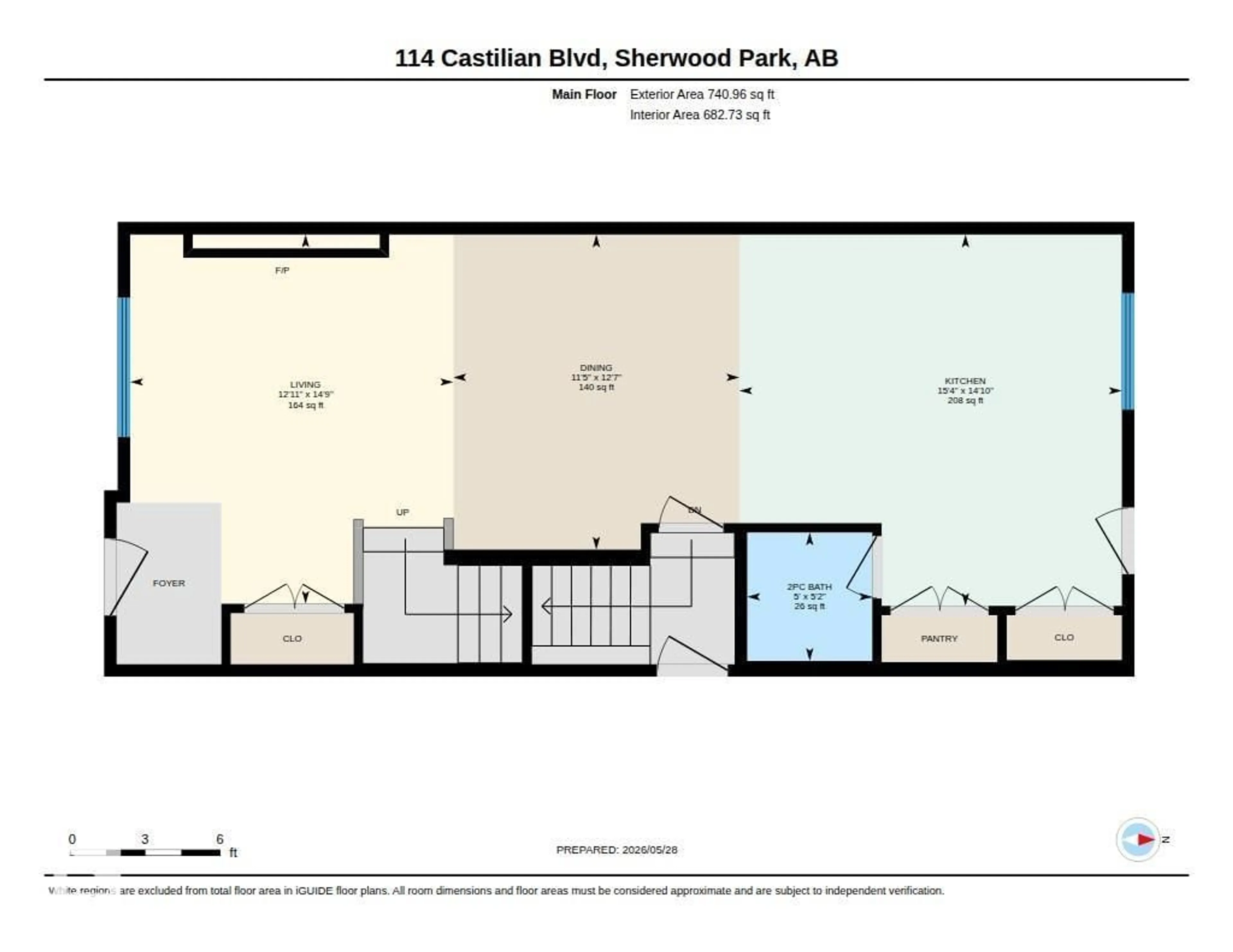 Floor plan for 114 CASTILIAN BV, Sherwood Park Alberta T8H3A6