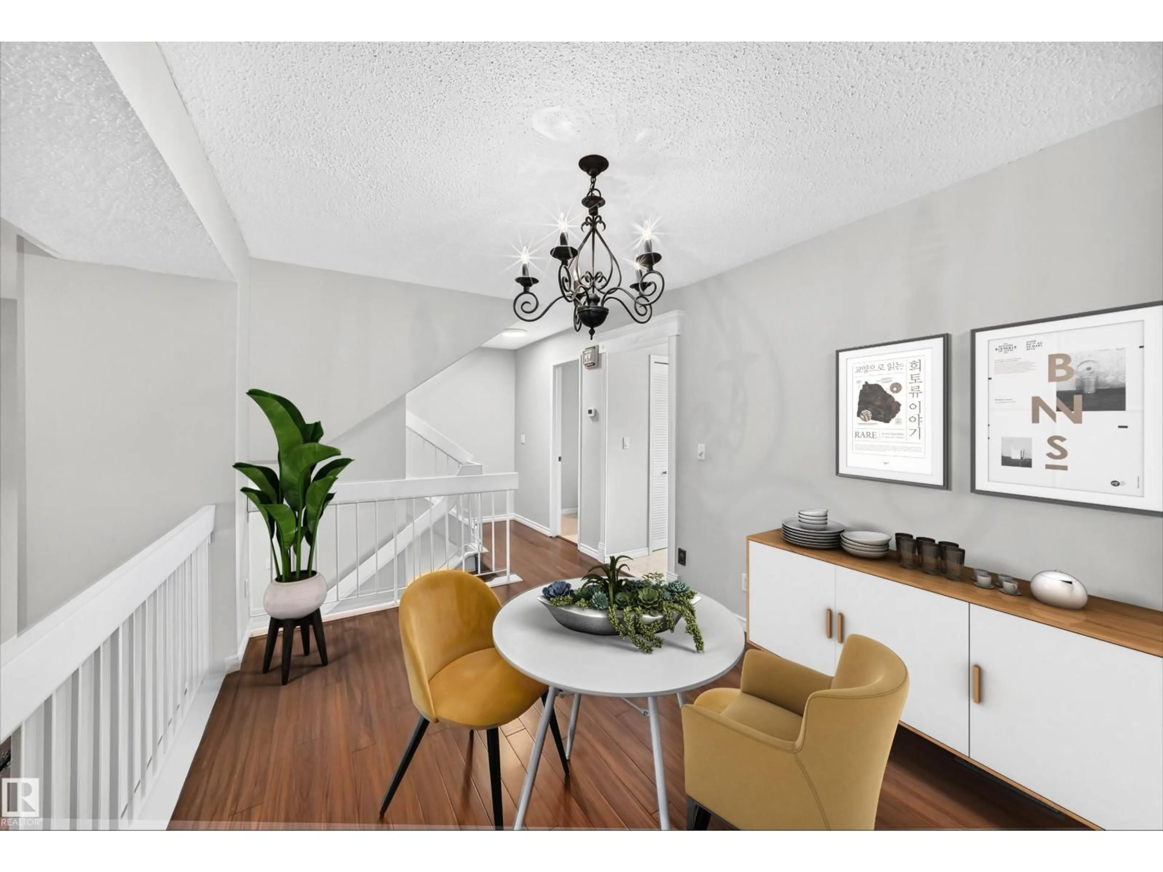 Dining room, wood/laminate floor for 56 GLAEWYN ES, St. Albert Alberta T8N2S5
