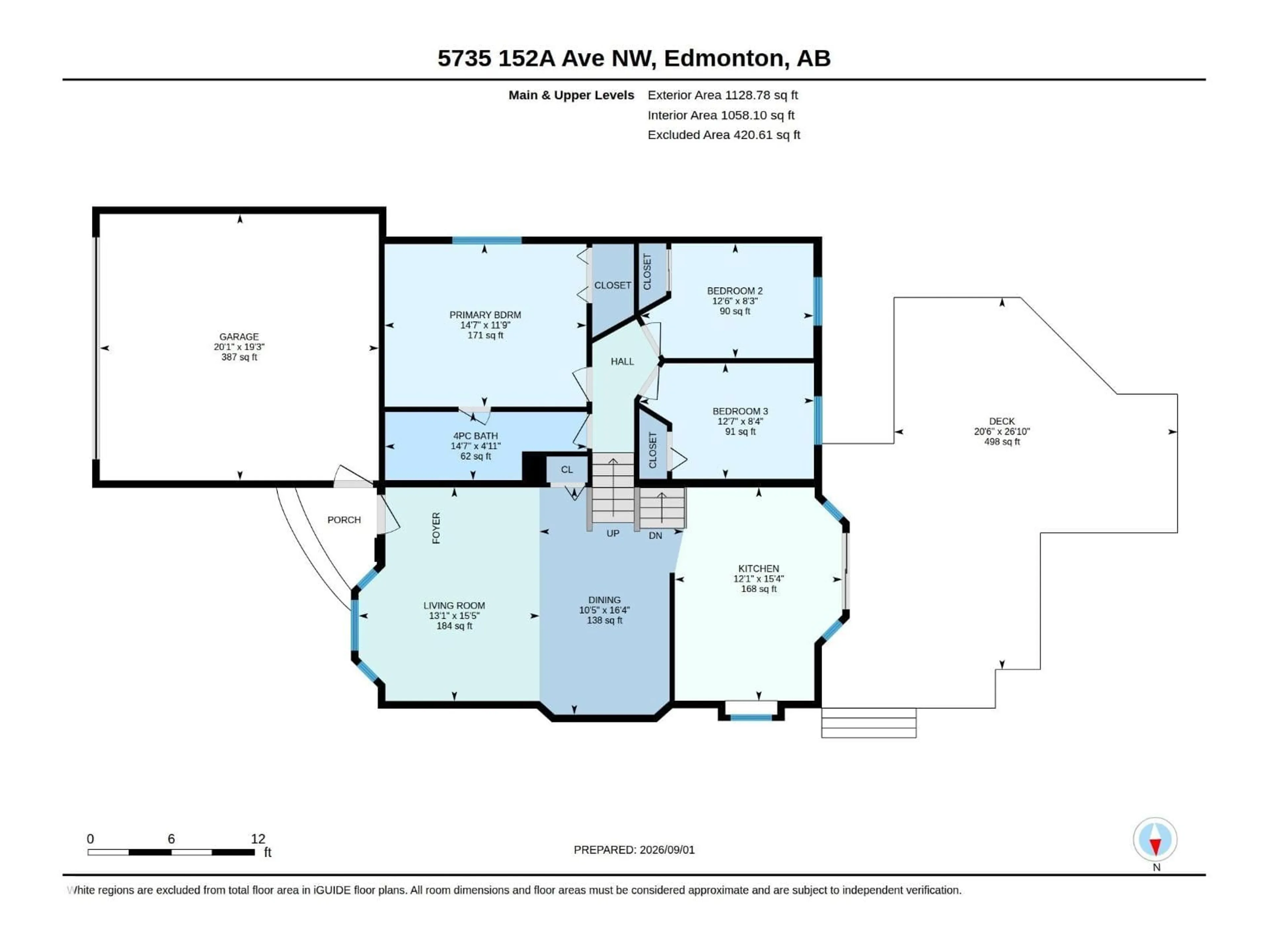 Floor plan for 5735 152A AV, Edmonton Alberta T5A4X7