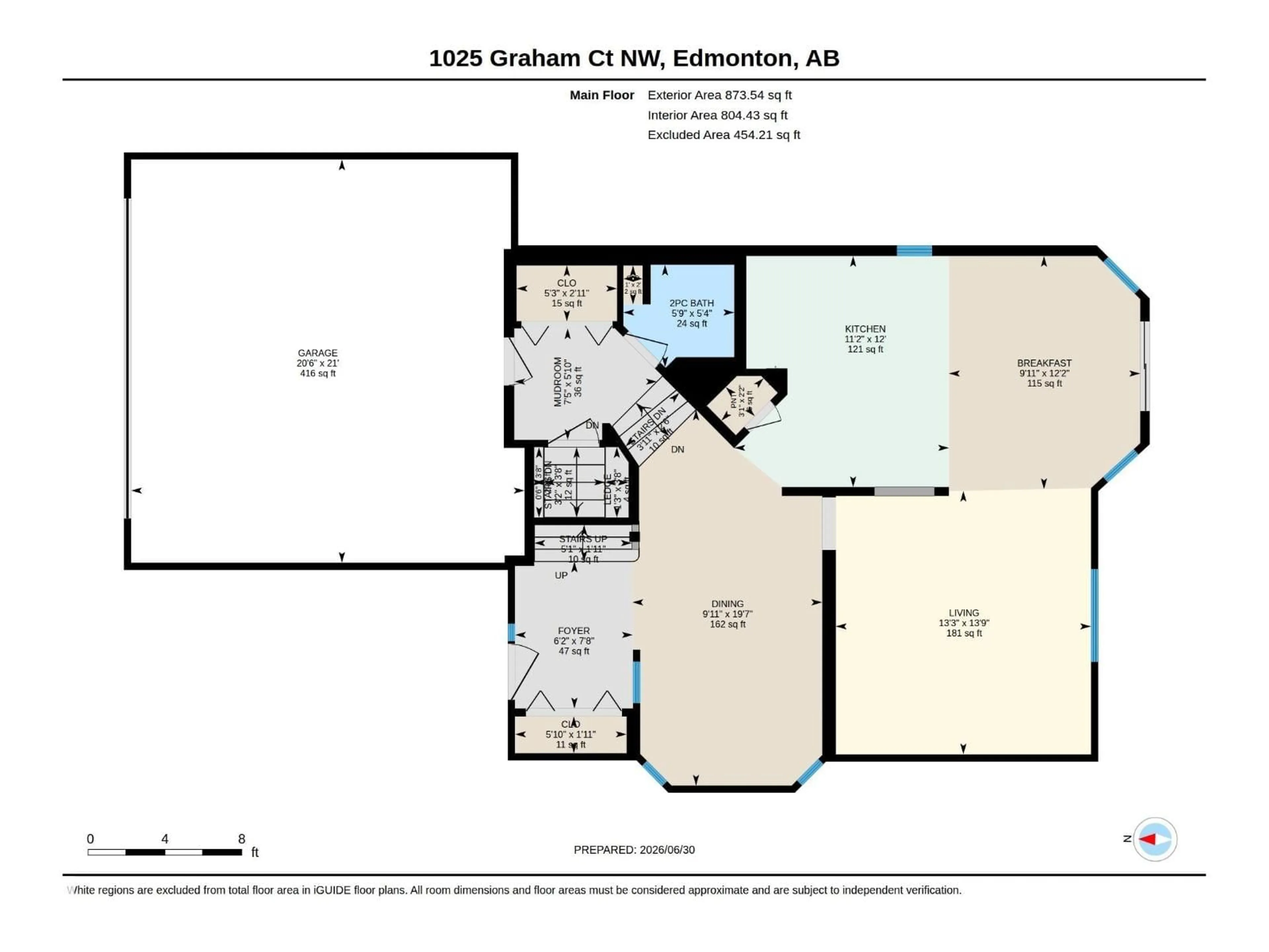 Floor plan for 1025 GRAHAM CO, Edmonton Alberta T5T6L4
