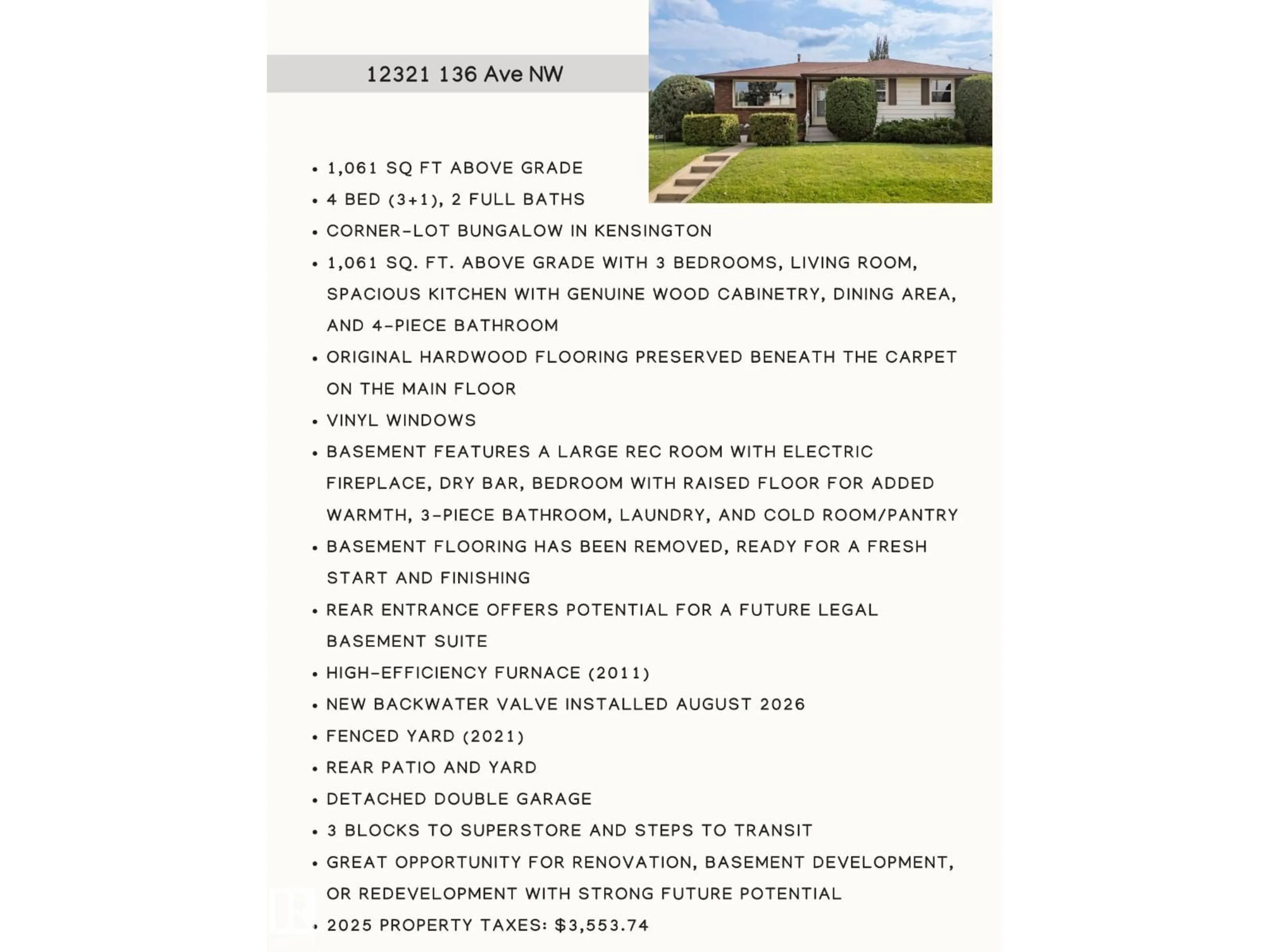 Home with vinyl exterior material, street for 12321 136 AV, Edmonton Alberta T5L4A7
