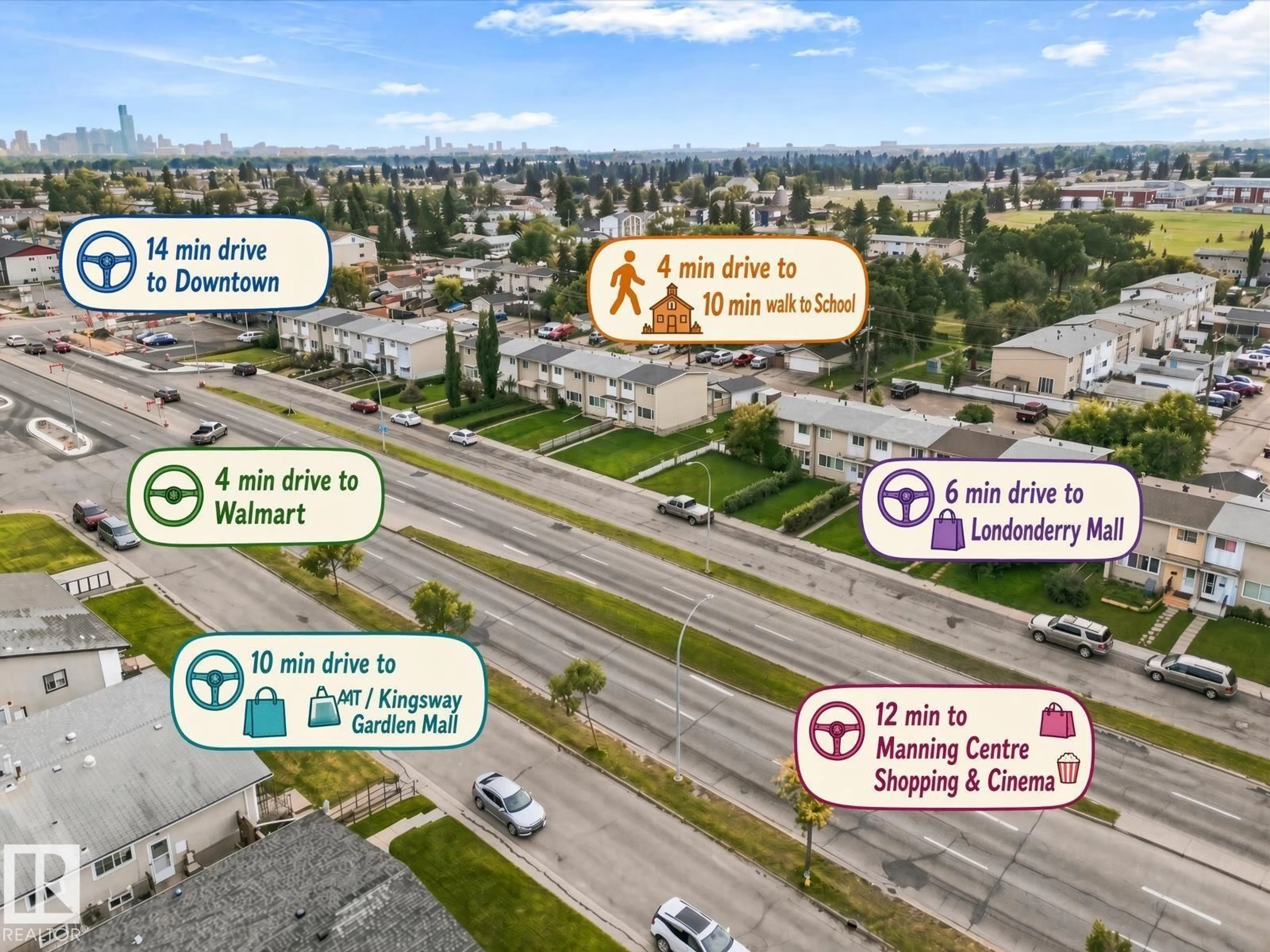 A pic from outside/outdoor area/front of a property/back of a property/a pic from drone, street for NW - 13235 82 ST, Edmonton Alberta T5E2T9
