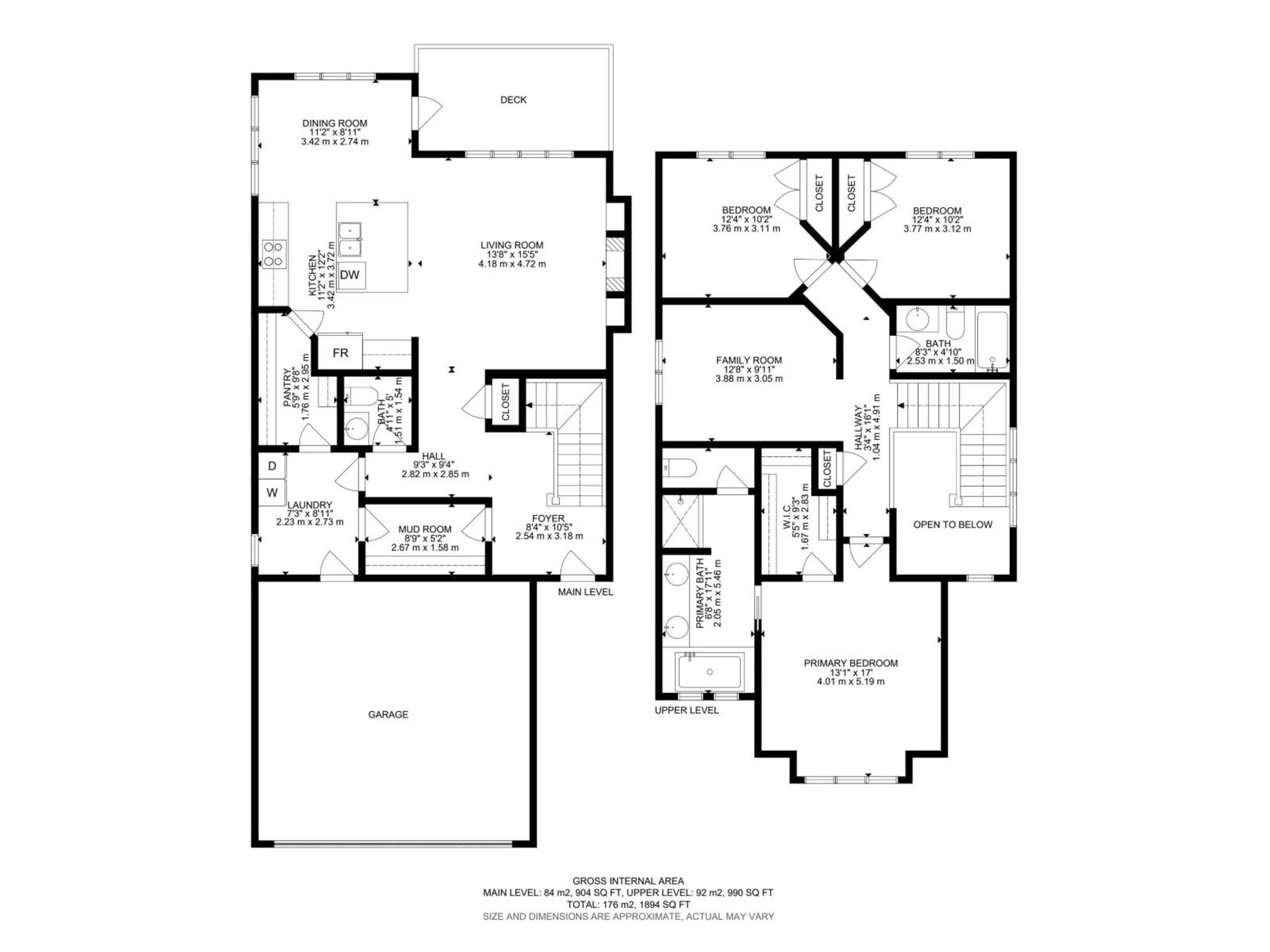 Floor plan for 885 WINDERMERE WD, Edmonton Alberta T6W2M6
