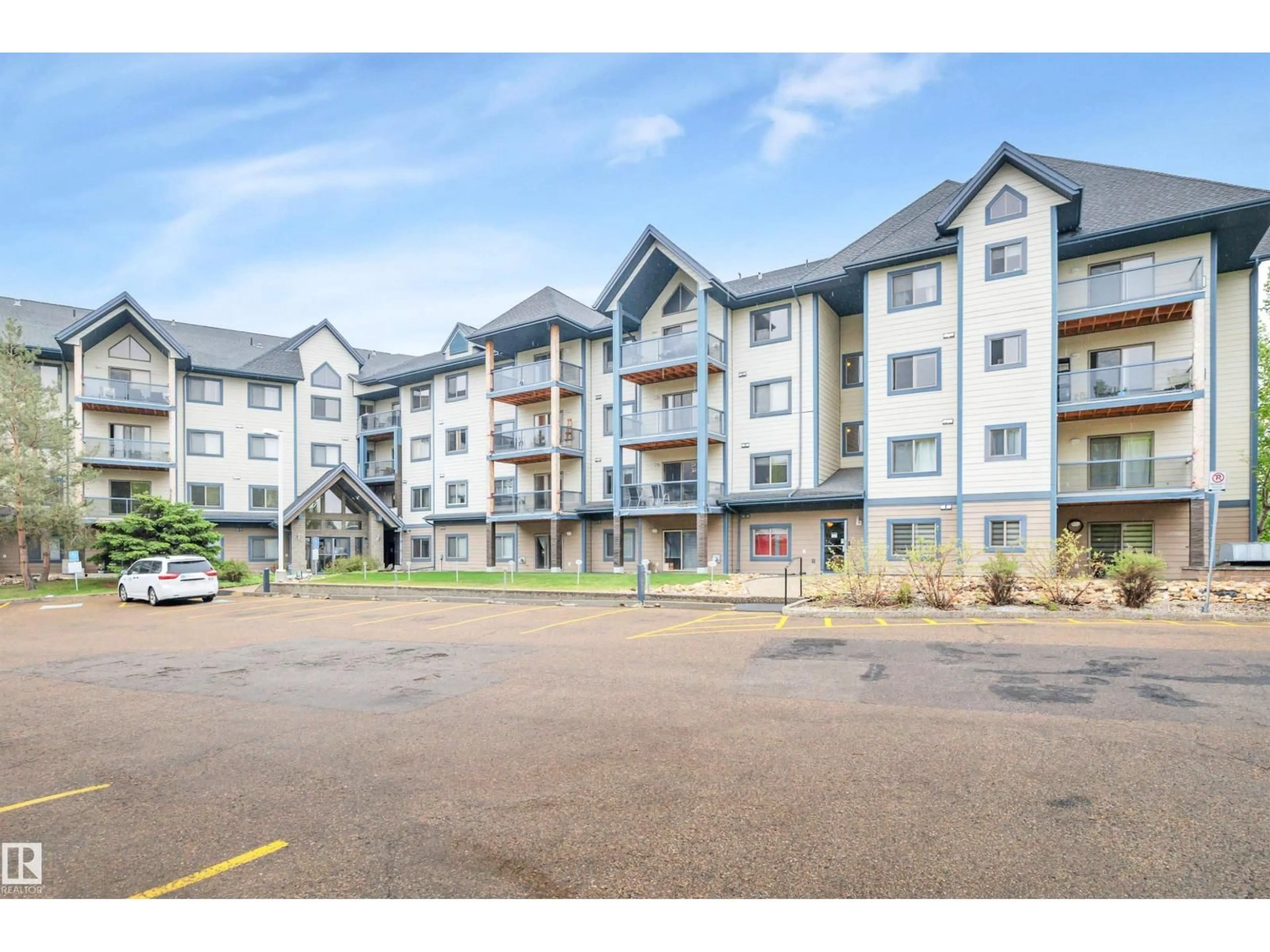 A pic from outside/outdoor area/front of a property/back of a property/a pic from drone, mountain view for 134 - 2903 RABBIT HILL RD, Edmonton Alberta T6R0P2
