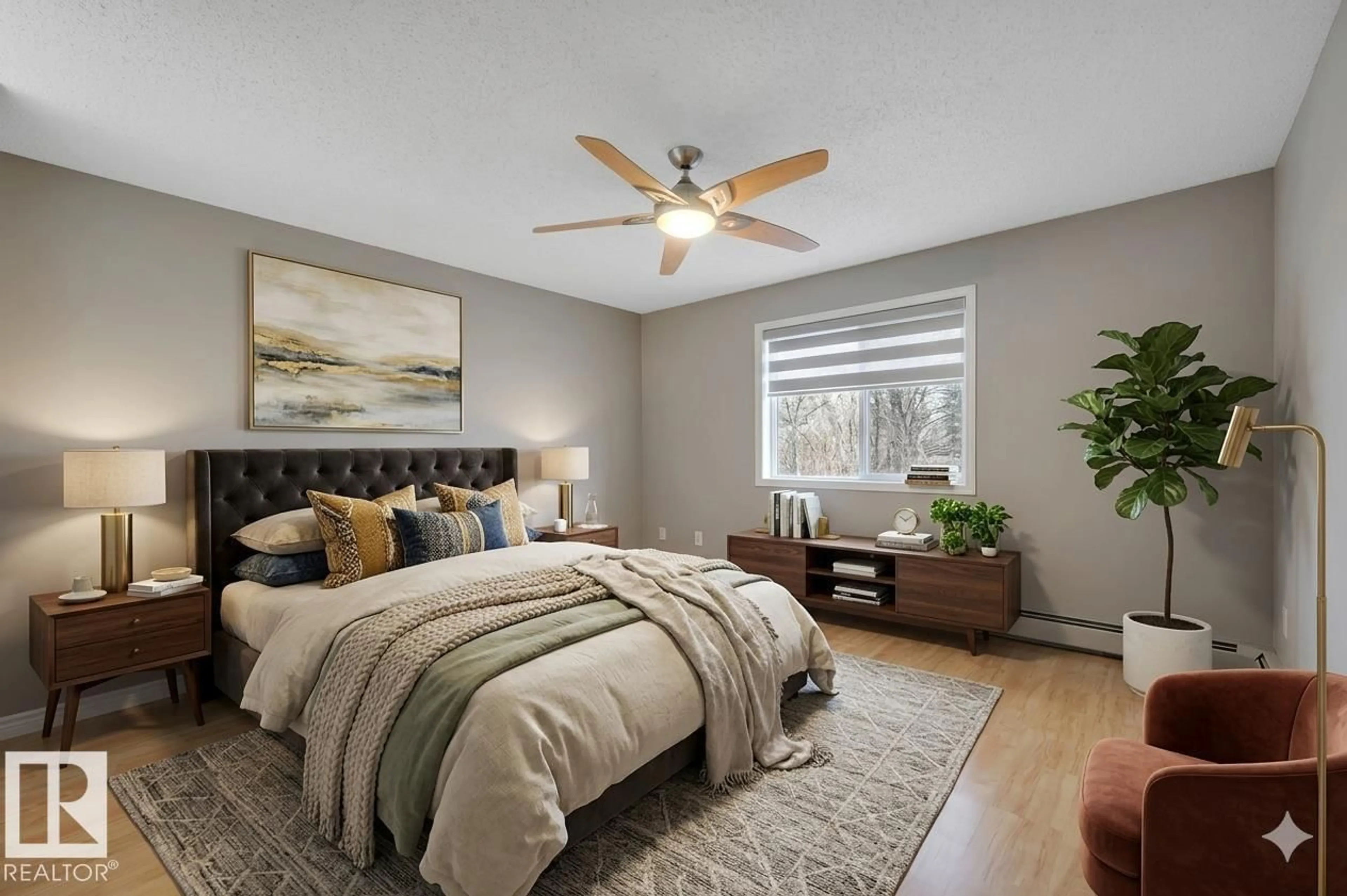 Bedroom with bed, unknown for 134 - 2903 RABBIT HILL RD, Edmonton Alberta T6R0P2