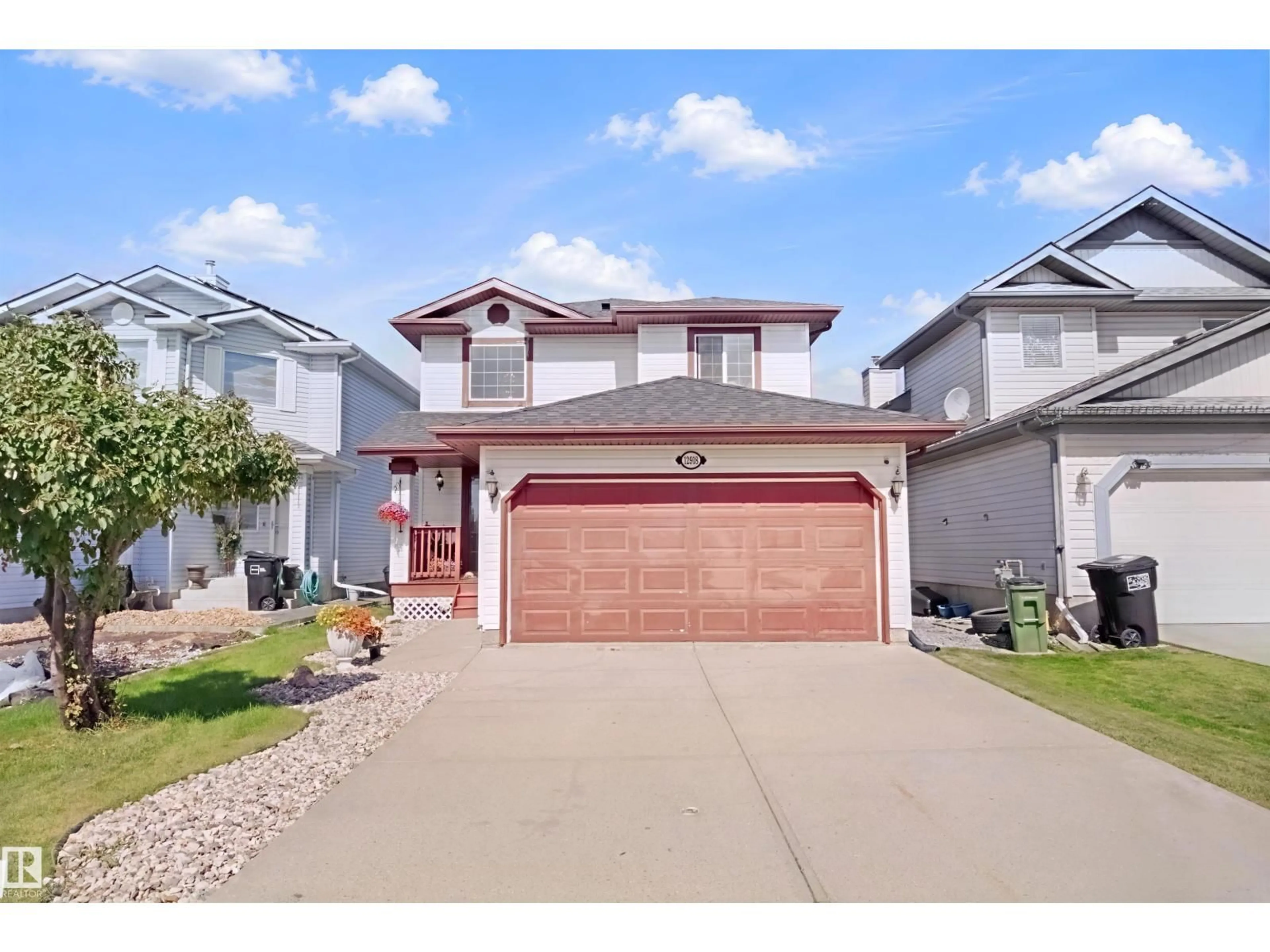 Home with vinyl exterior material, street for 12918 162A AV, Edmonton Alberta T6V1T1