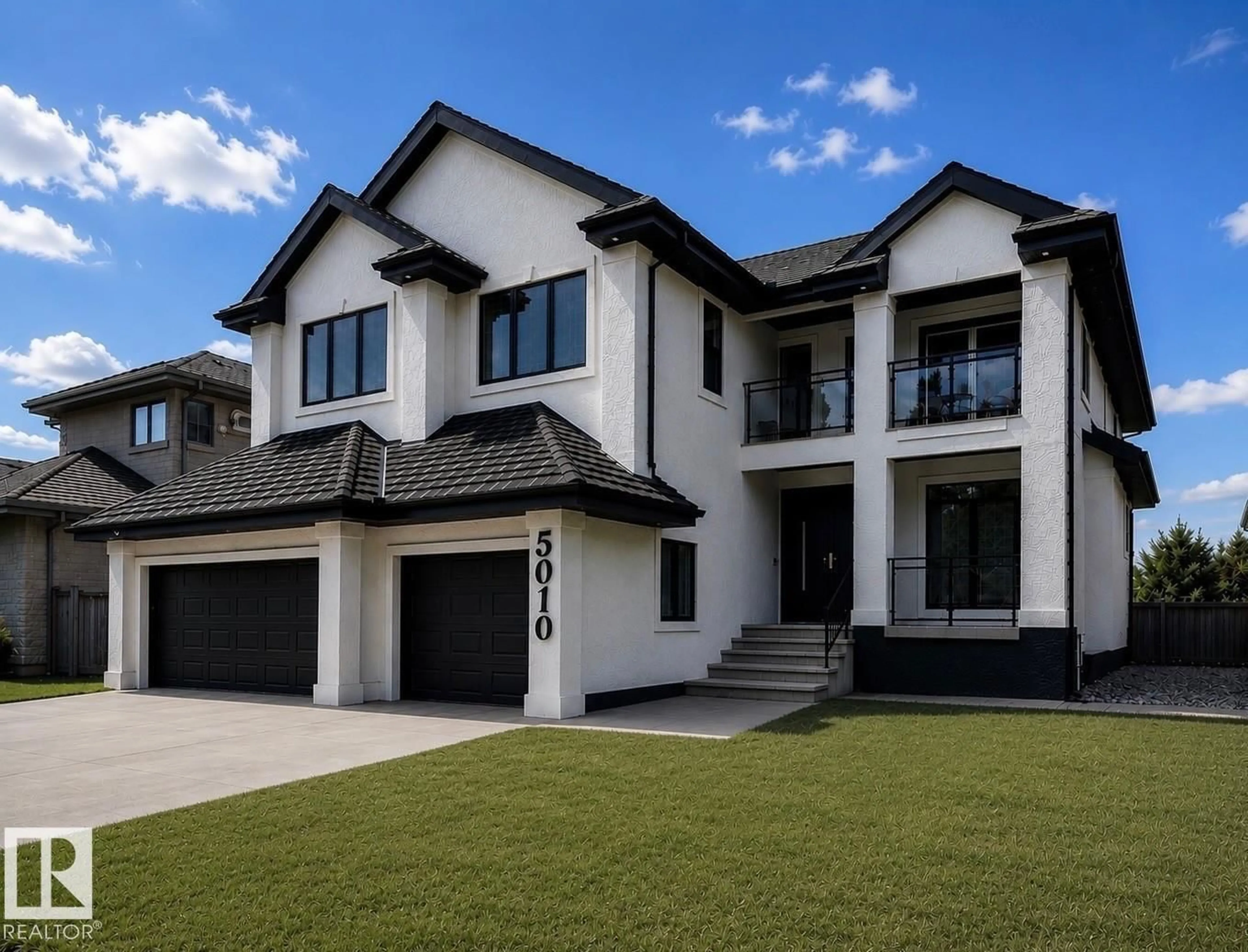 Home with vinyl exterior material, street for 5010 DONSDALE DR, Edmonton Alberta T6M2V2