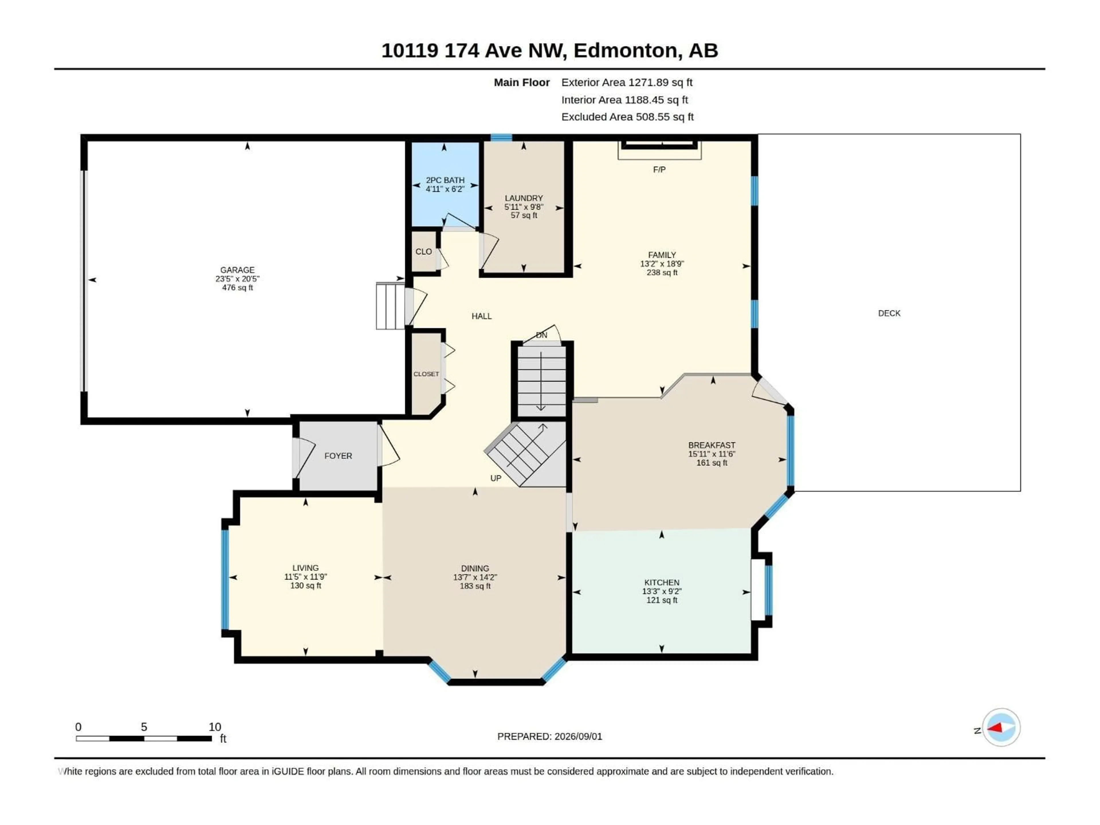 Floor plan for 10119 174 AV, Edmonton Alberta T5X5W3