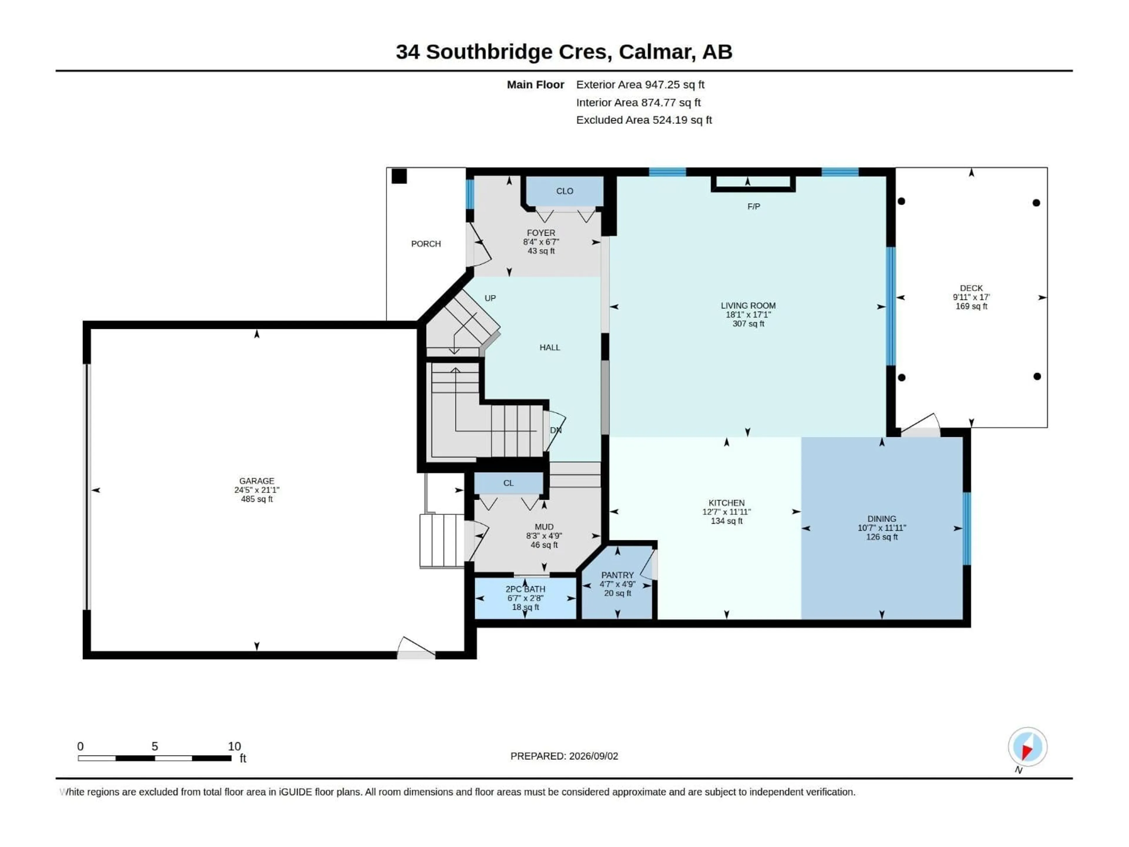 Floor plan for 34 SOUTHBRIDGE CRES, Calmar Alberta T0C0V0