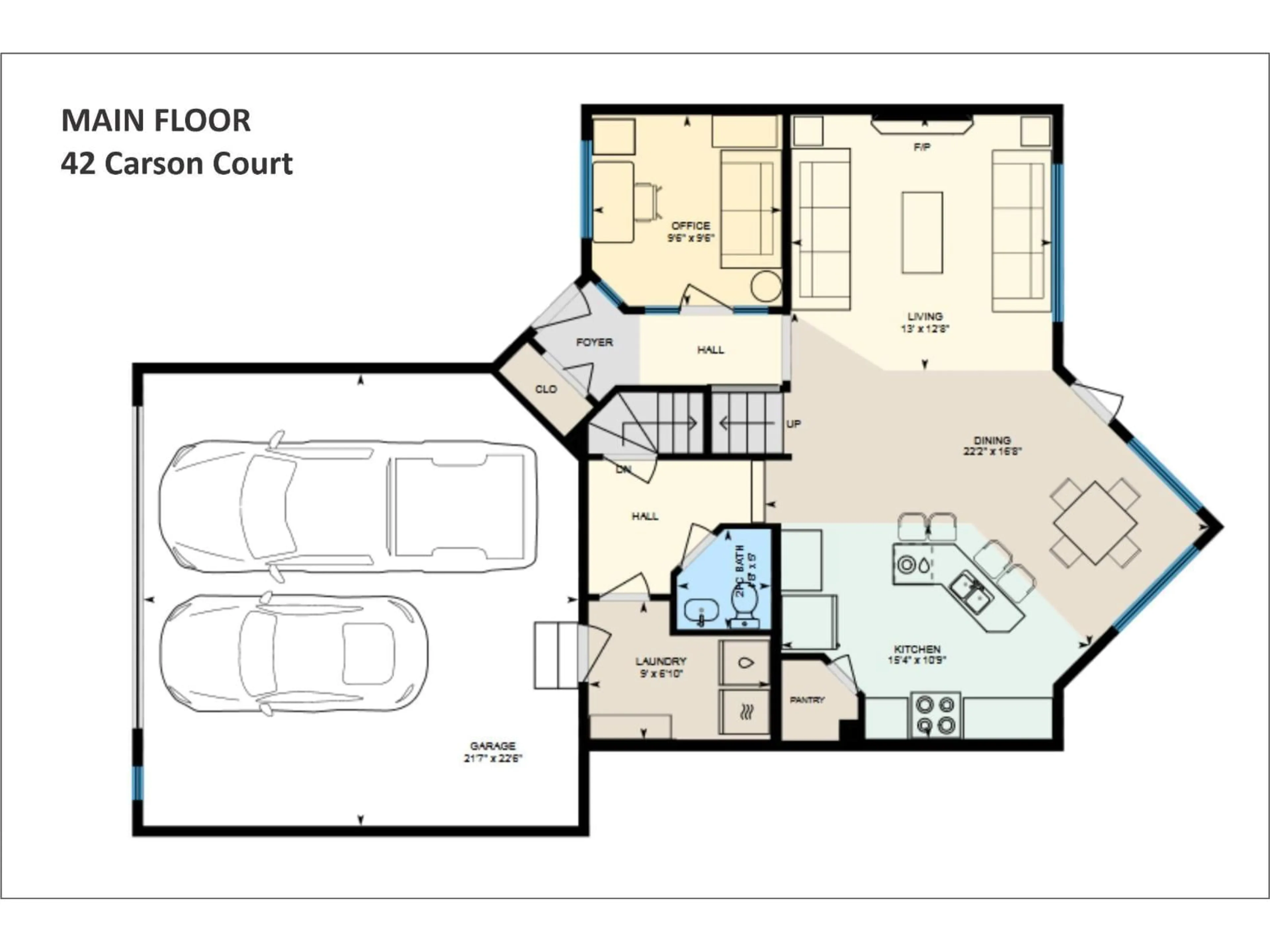 Floor plan for 42 CARSON CO, Sherwood Park Alberta T8H2G6