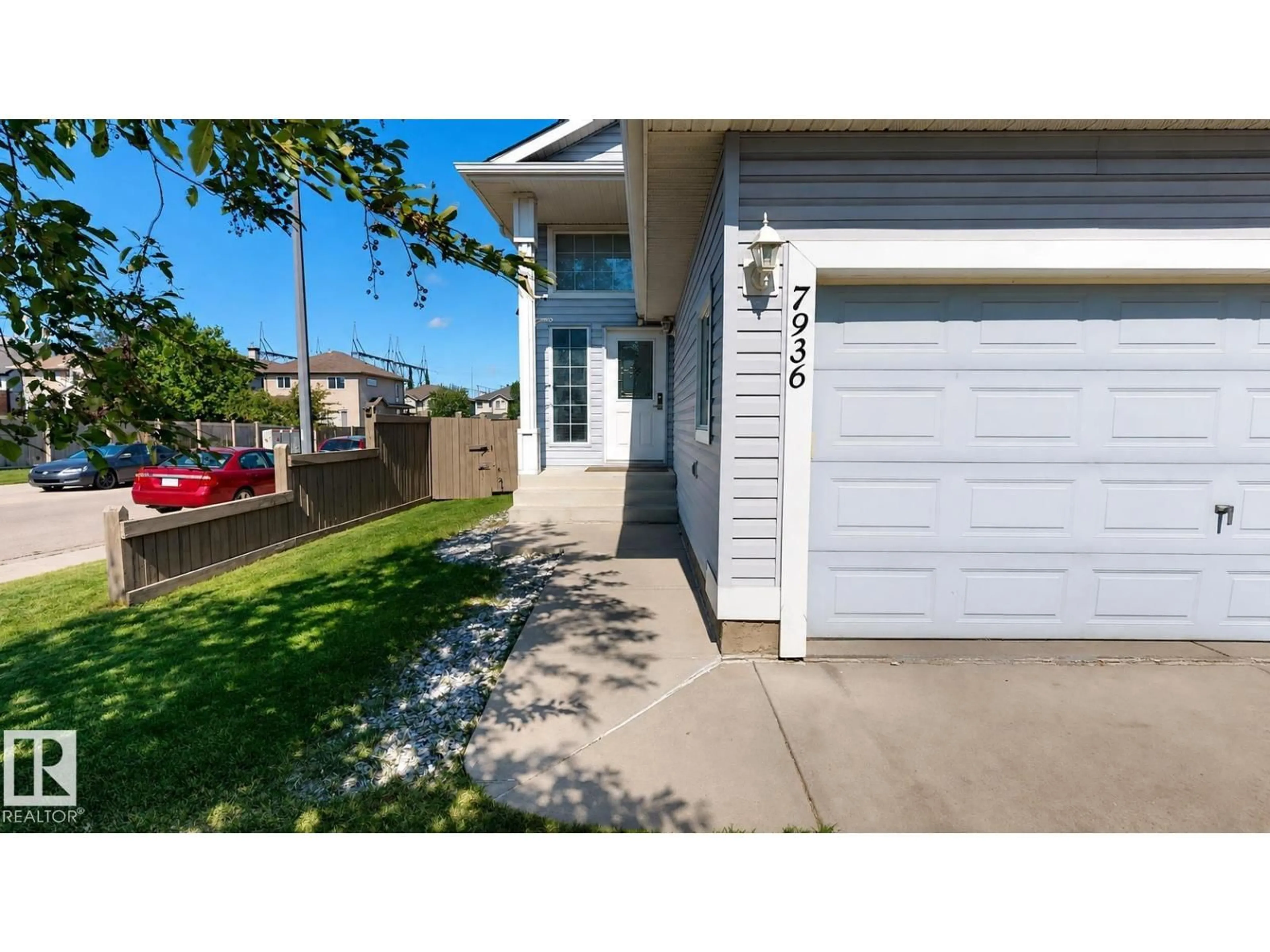 Home with vinyl exterior material, street for 7936 3 AV, Edmonton Alberta T6X1K6