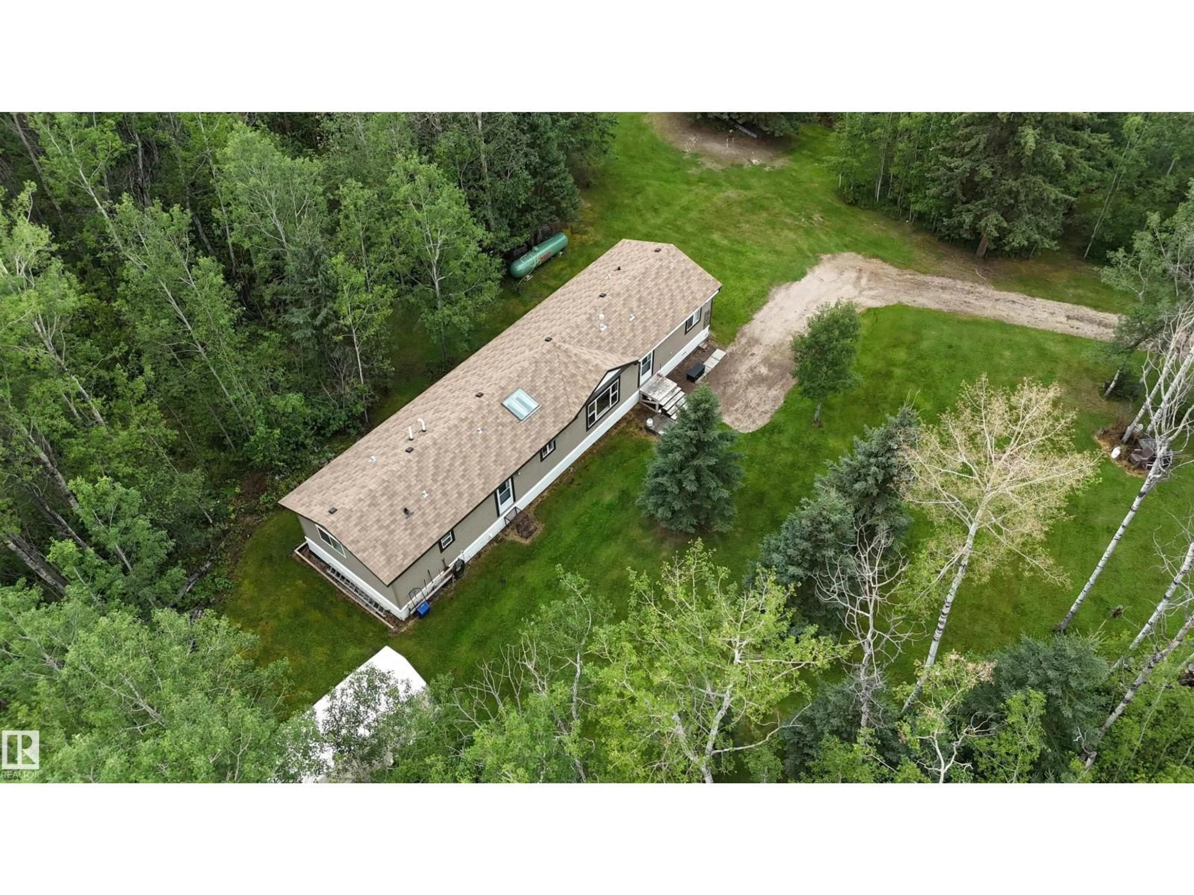 A pic from outside/outdoor area/front of a property/back of a property/a pic from drone, forest/trees view for 49214 RR 53, Rural Brazeau County Alberta T0C1W0