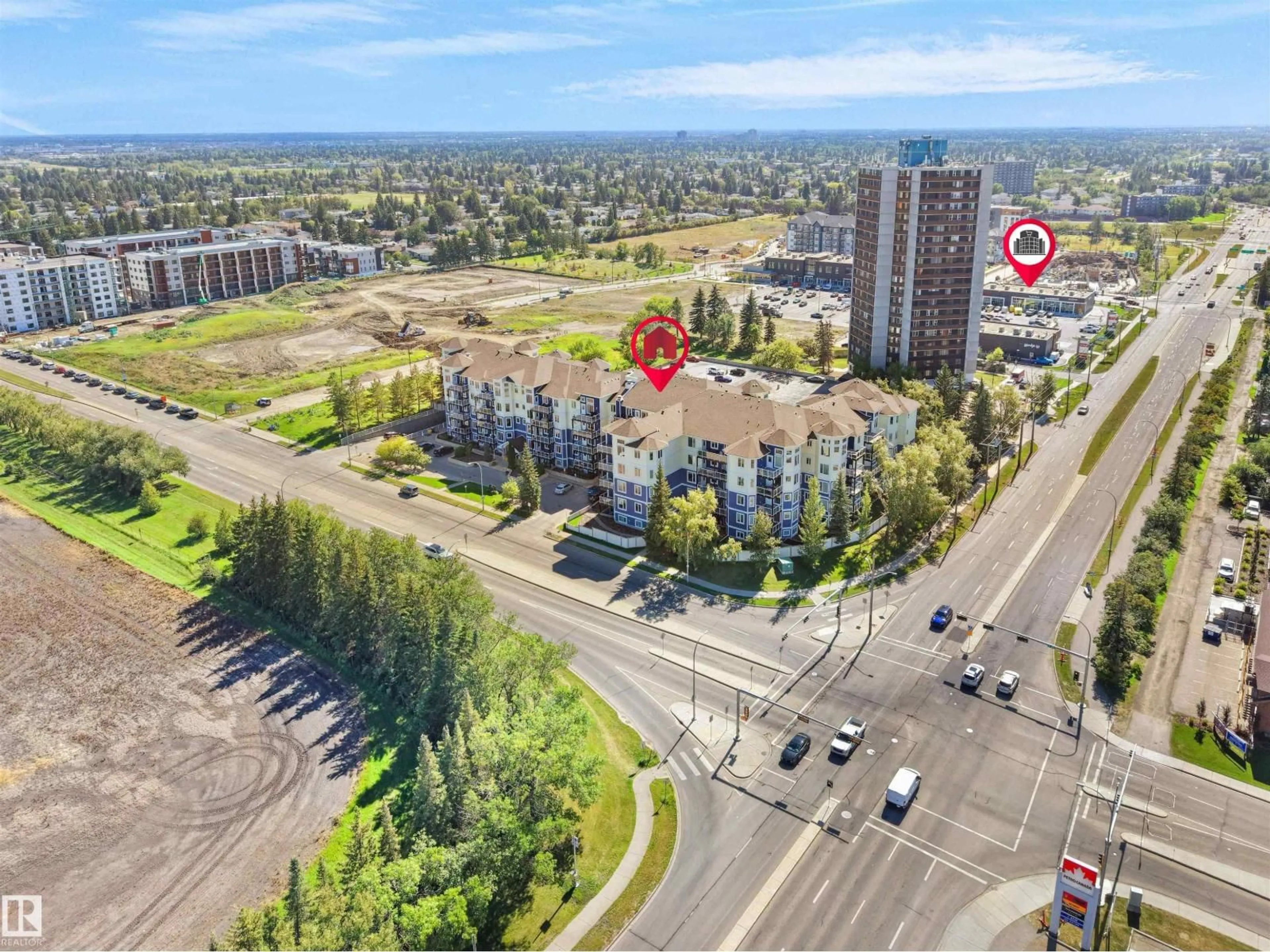 A pic from outside/outdoor area/front of a property/back of a property/a pic from drone, unknown for #206 - 12111 51 AV, Edmonton Alberta T6H6A3