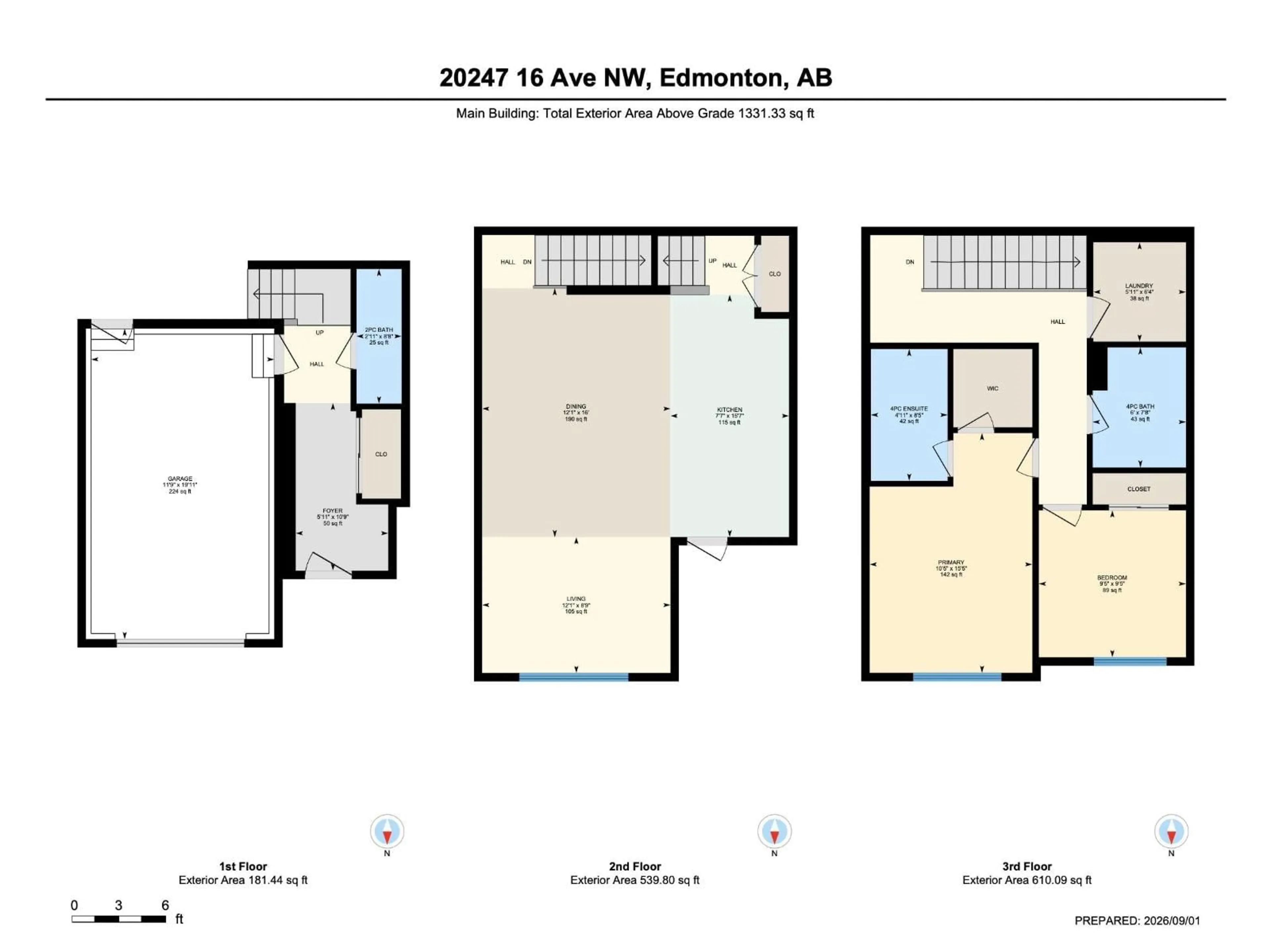 Floor plan for NW - 20247 16 AVENUE, Edmonton Alberta T6M1K8