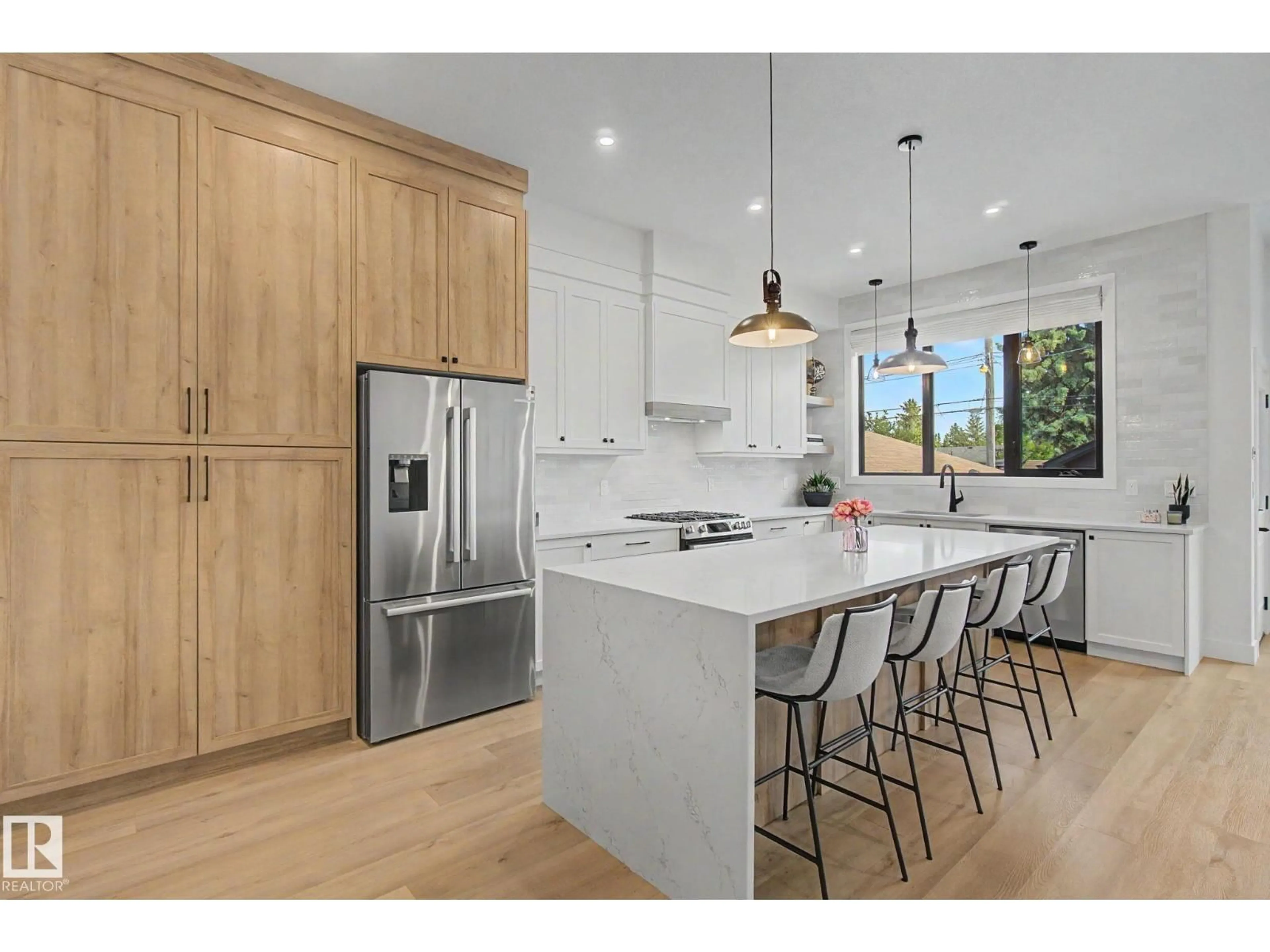 Open concept kitchen, unknown for 14711 88 AV, Edmonton Alberta T5R4J9