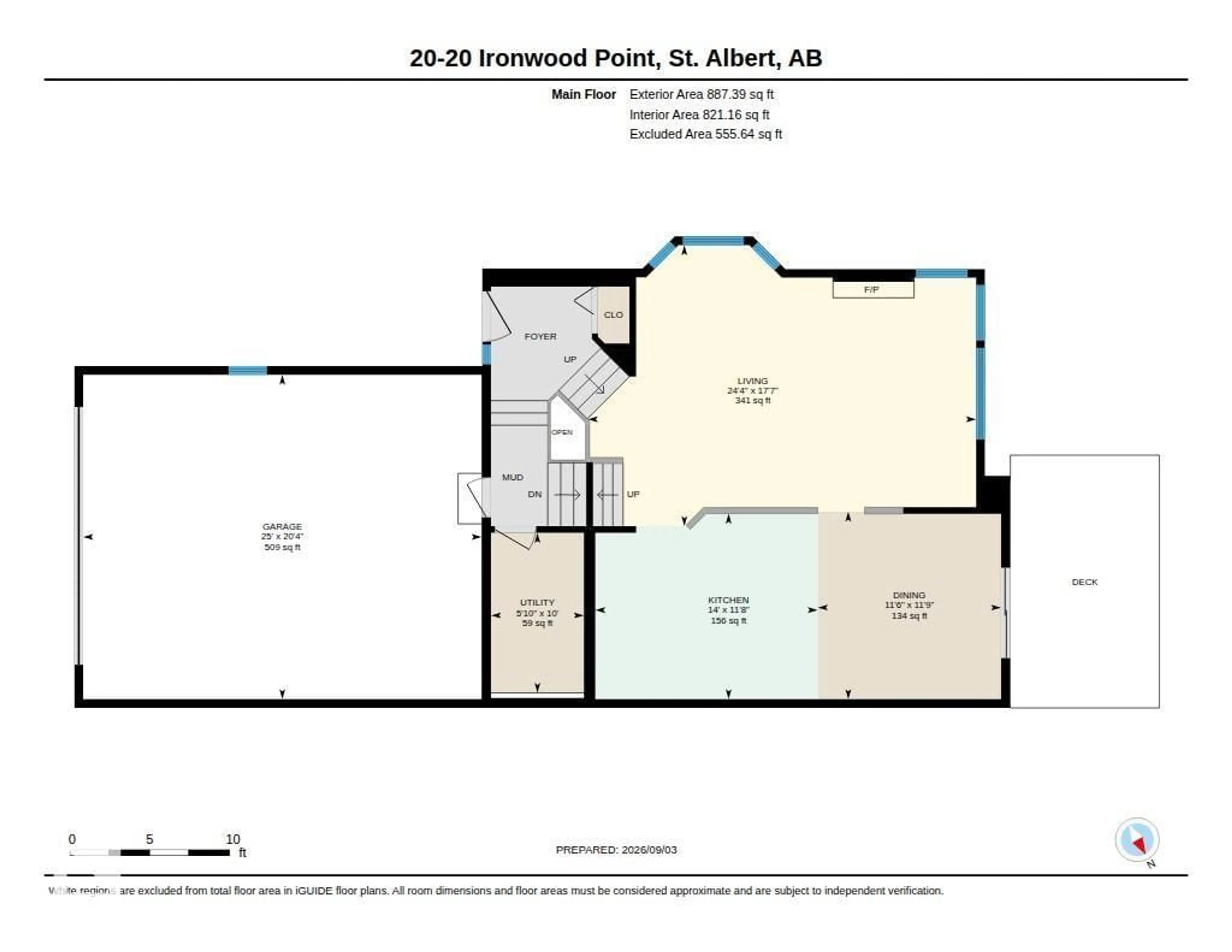 Floor plan for 20 - 20 IRONWOOD PT, St. Albert Alberta T8N6C7
