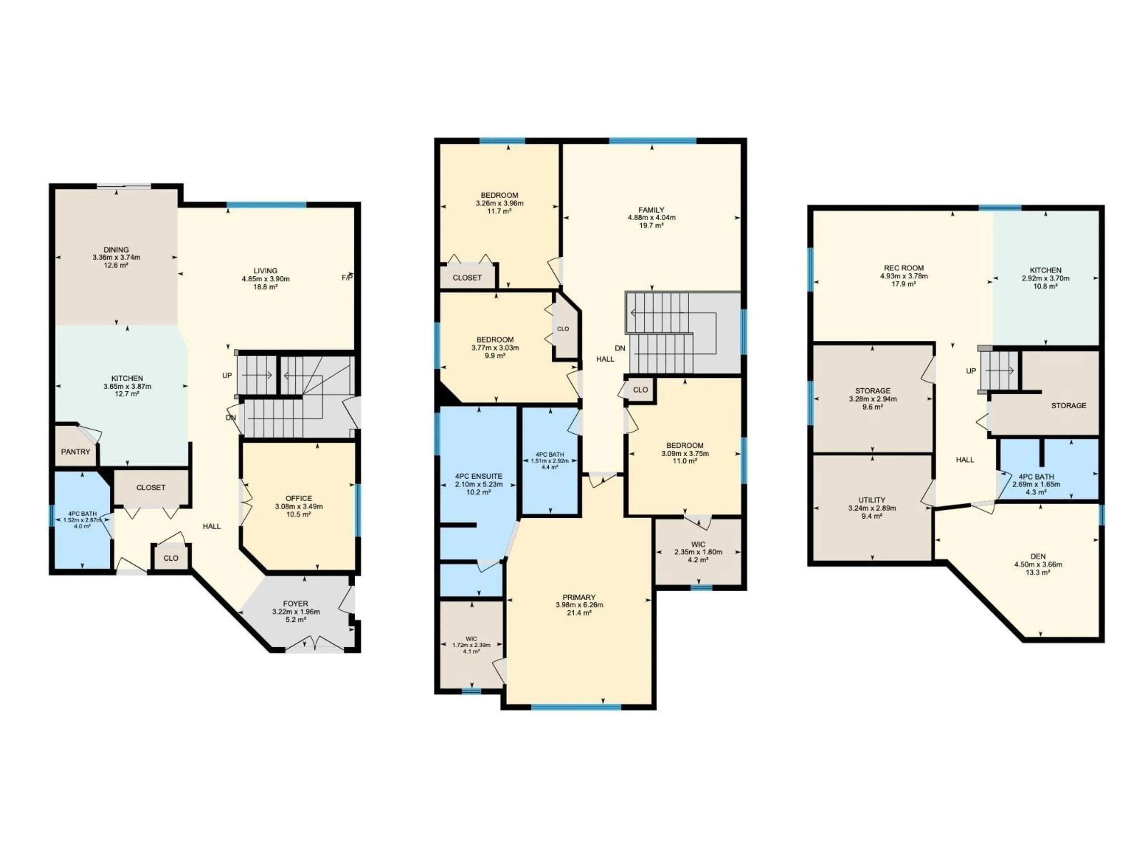 Floor plan for 16613 58A ST NW, Edmonton Alberta T5Y0J3