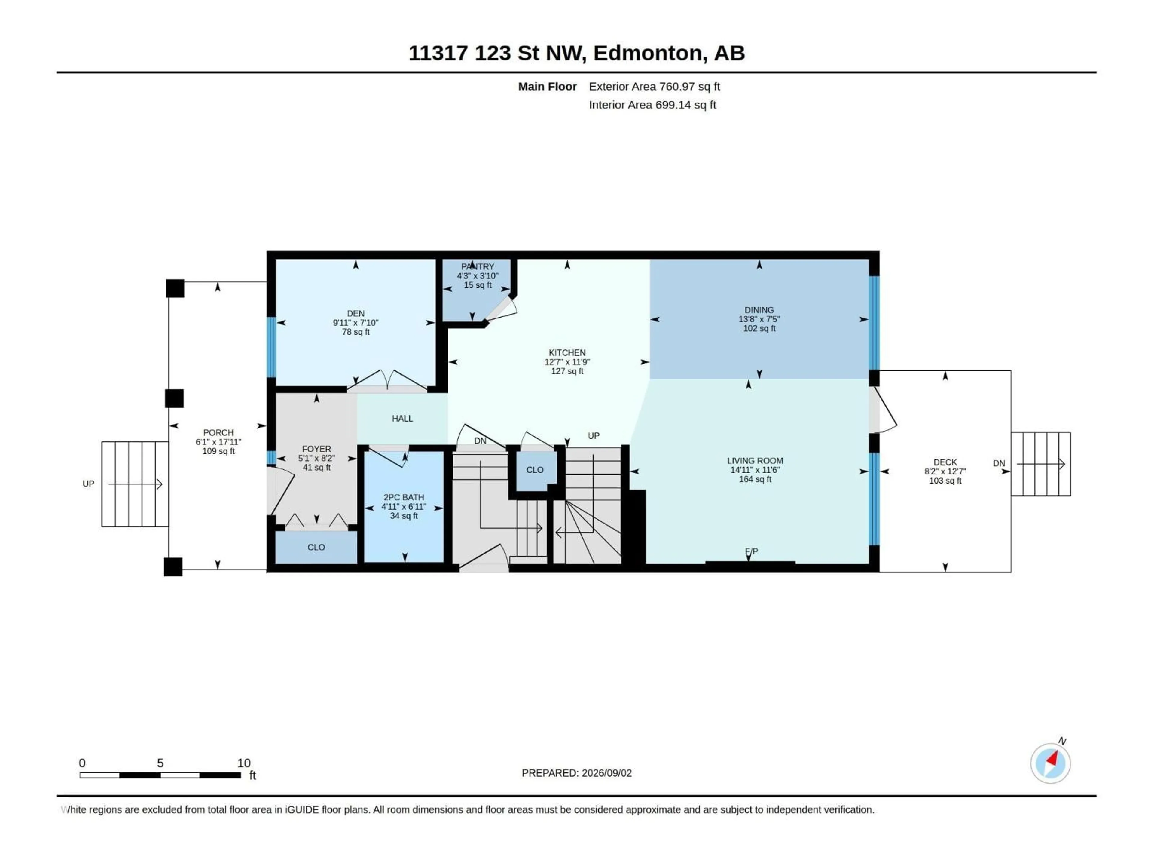 Floor plan for NW - 11317 123 ST, Edmonton Alberta T5M0G1