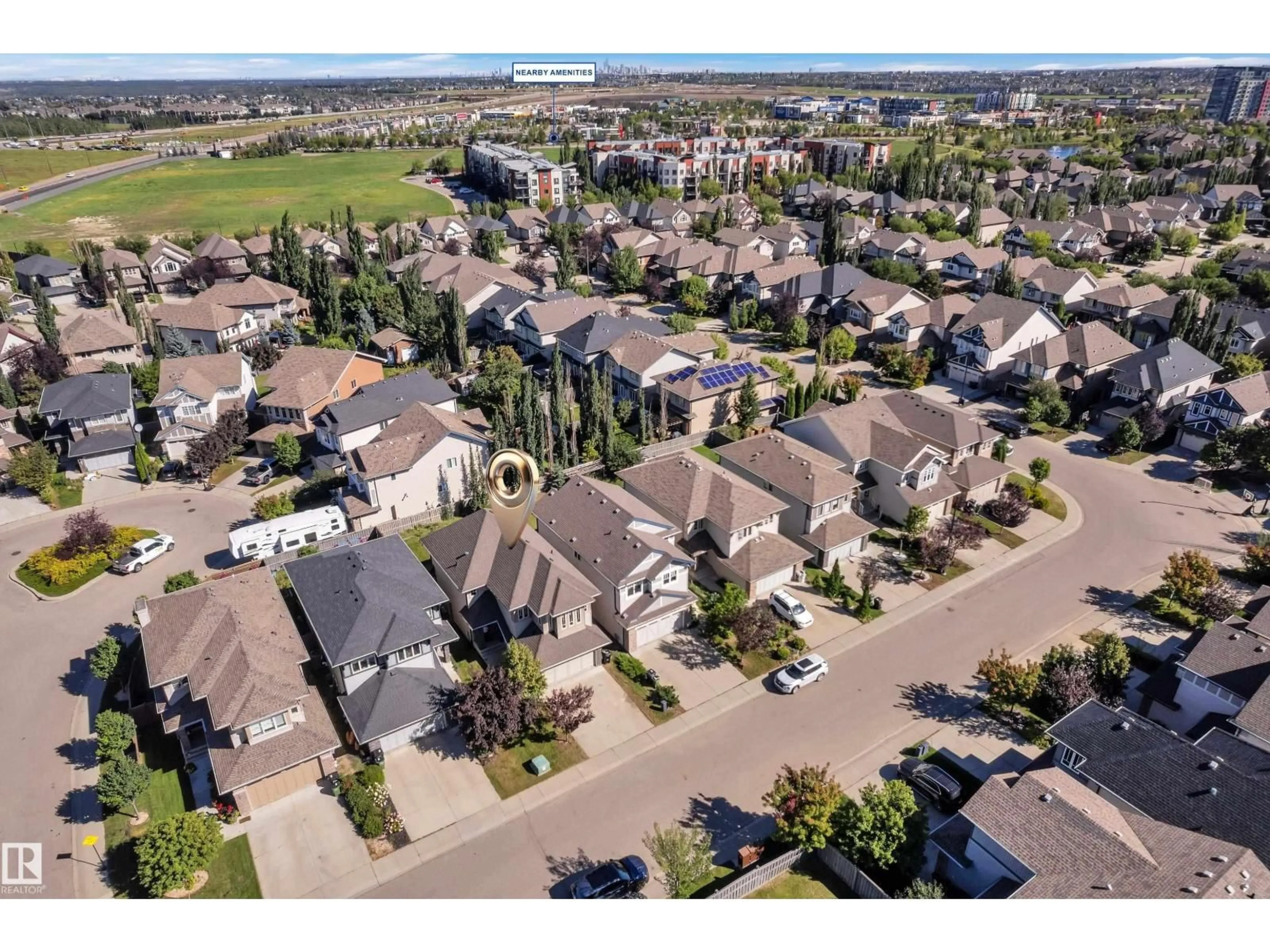 A pic from outside/outdoor area/front of a property/back of a property/a pic from drone, street for 642 ADAMS WY, Edmonton Alberta T6W0K1
