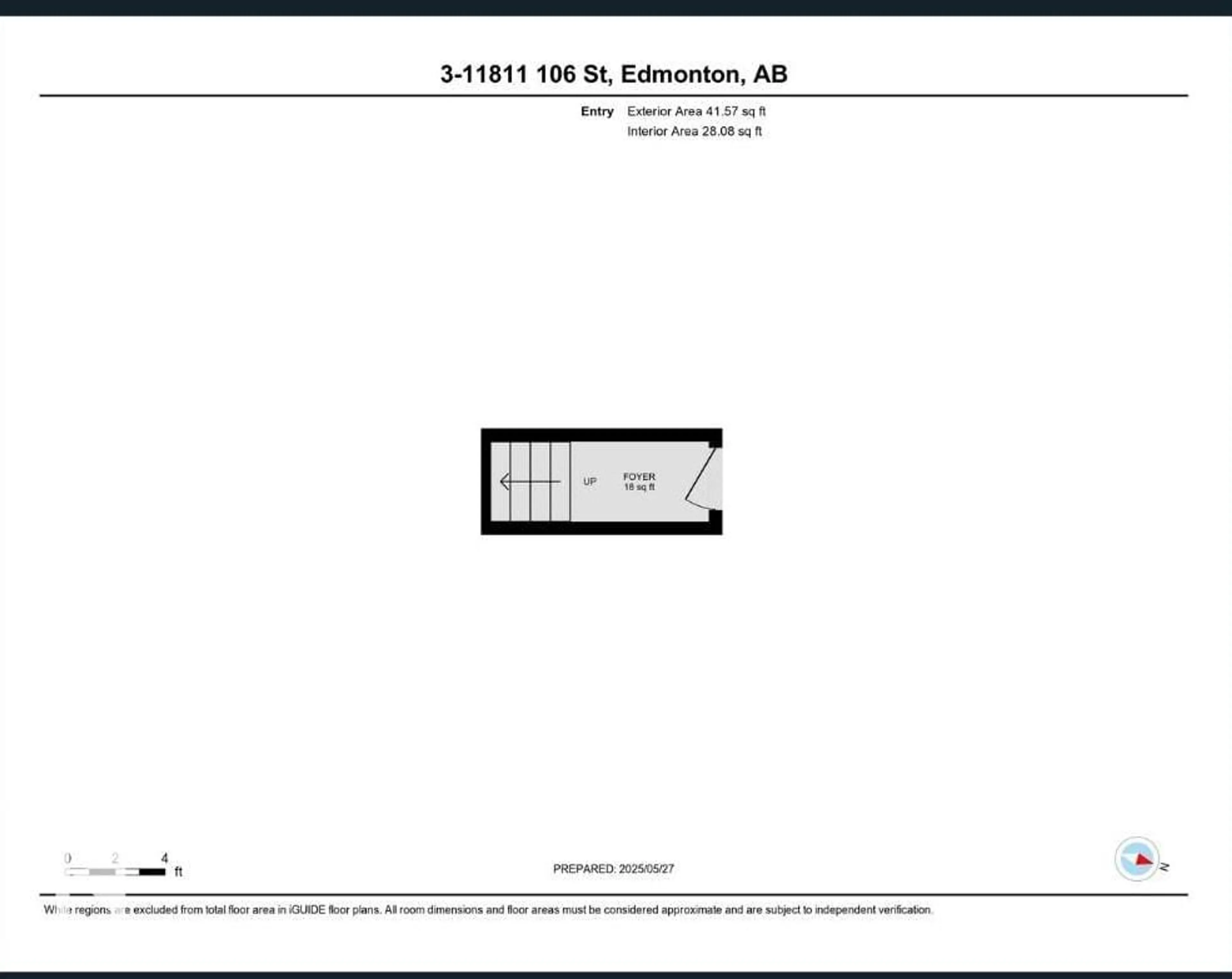 Floor plan for #3 - 11811 106 ST NW, Edmonton Alberta T5G2R2
