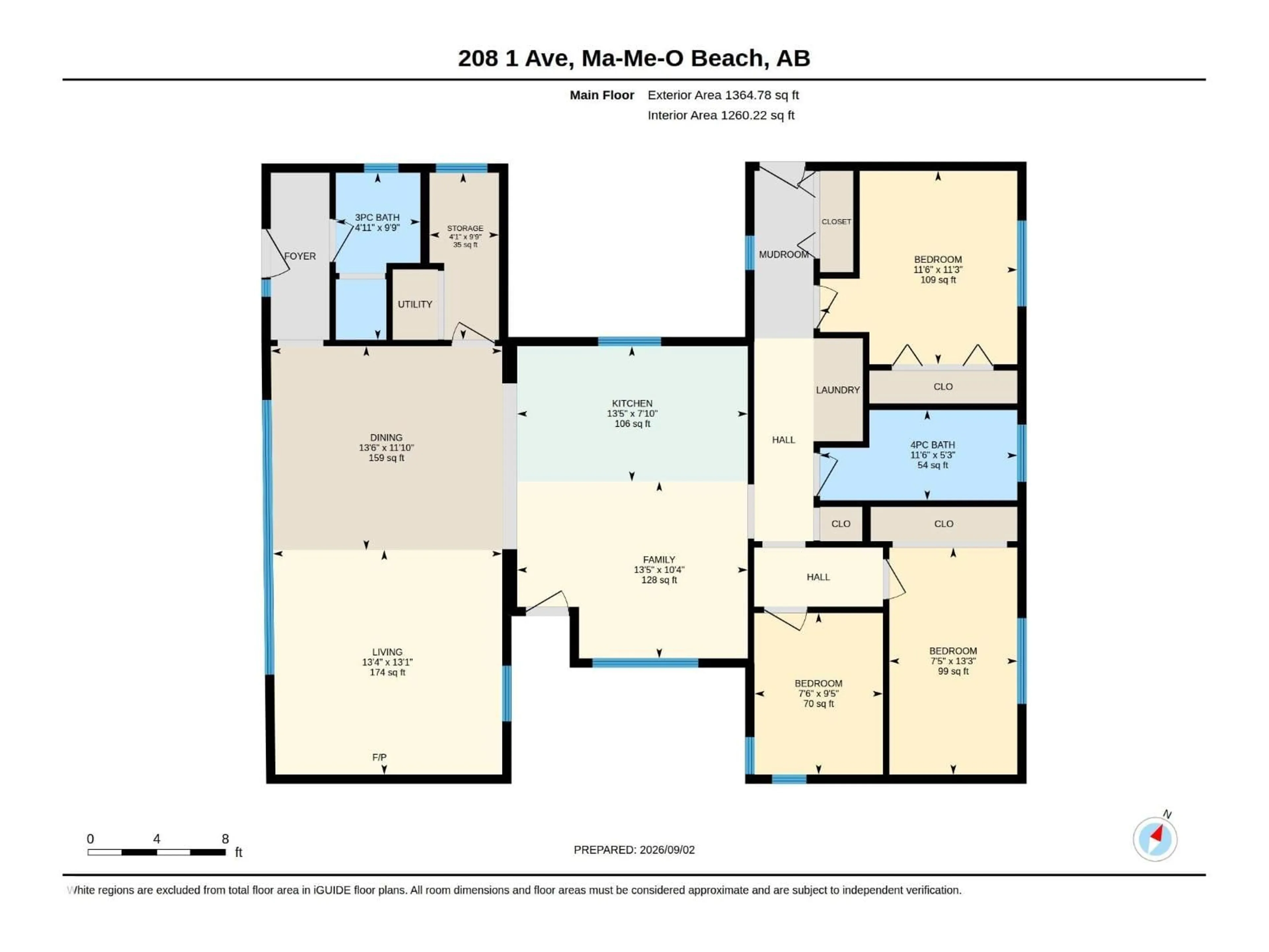 Floor plan for 208 1 AV, Rural Wetaskiwin County Alberta T0C1X0