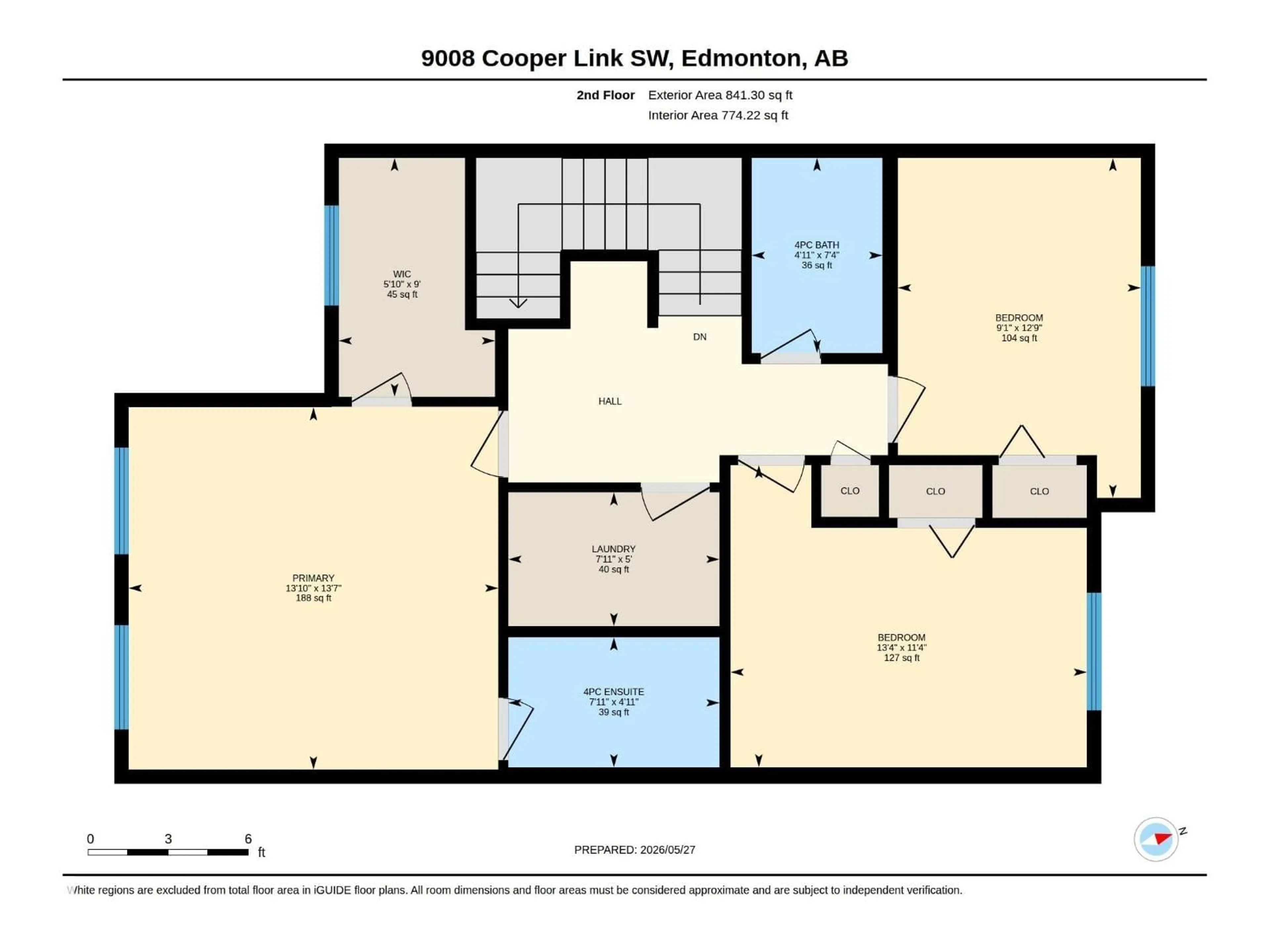 Floor plan for SW - 9008 COOPER LINK LI, Edmonton Alberta T6W4A6